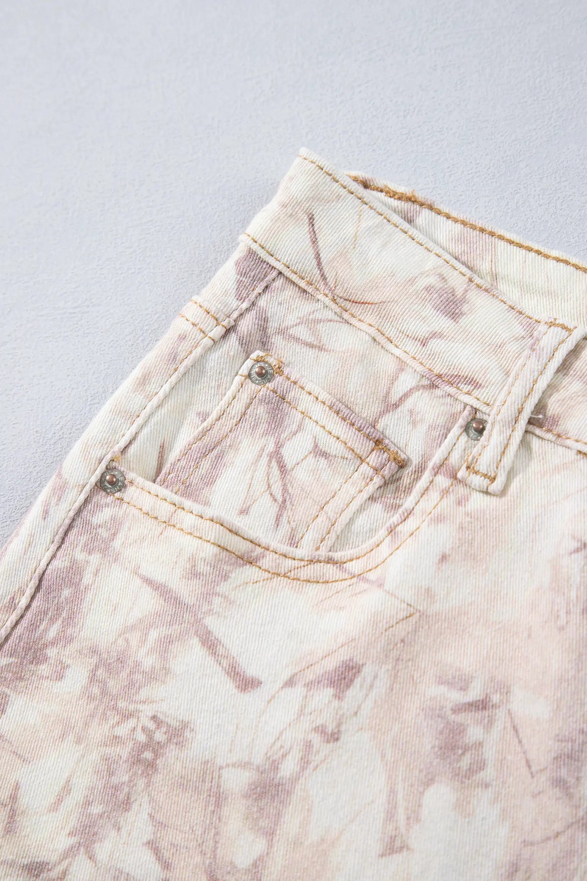 Woodland Camo Tummy Control Denim Wide Leg Jeans – Khaki