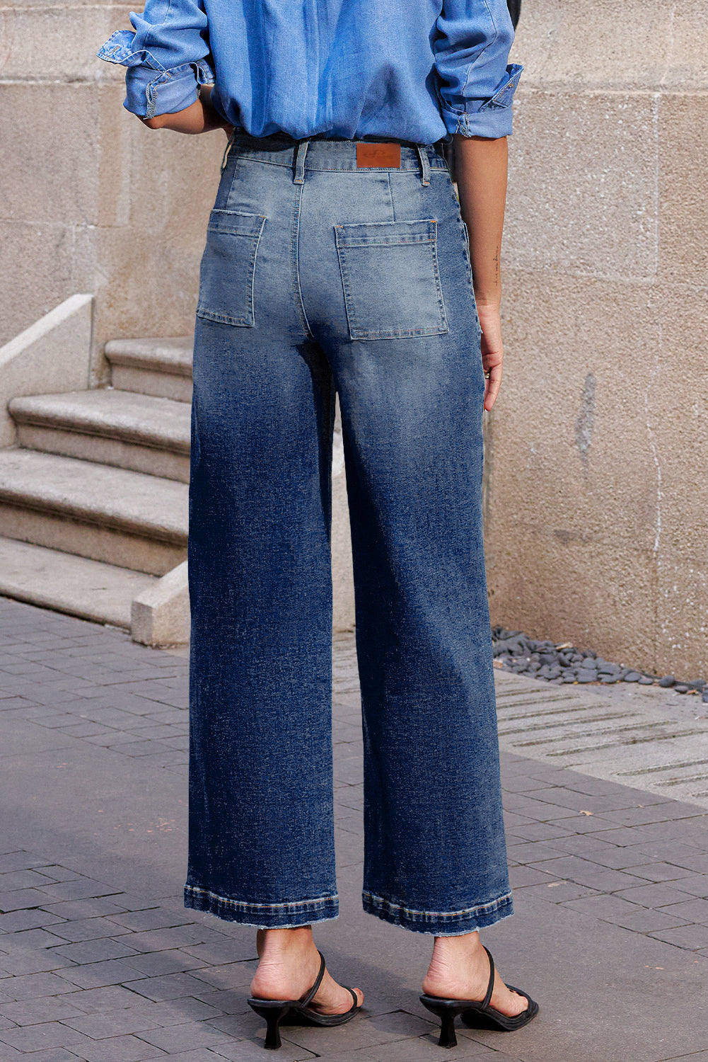 Bluing Mimimalist Patch Pocket Womens Shift Jeans Dear-Lover Dropshipping