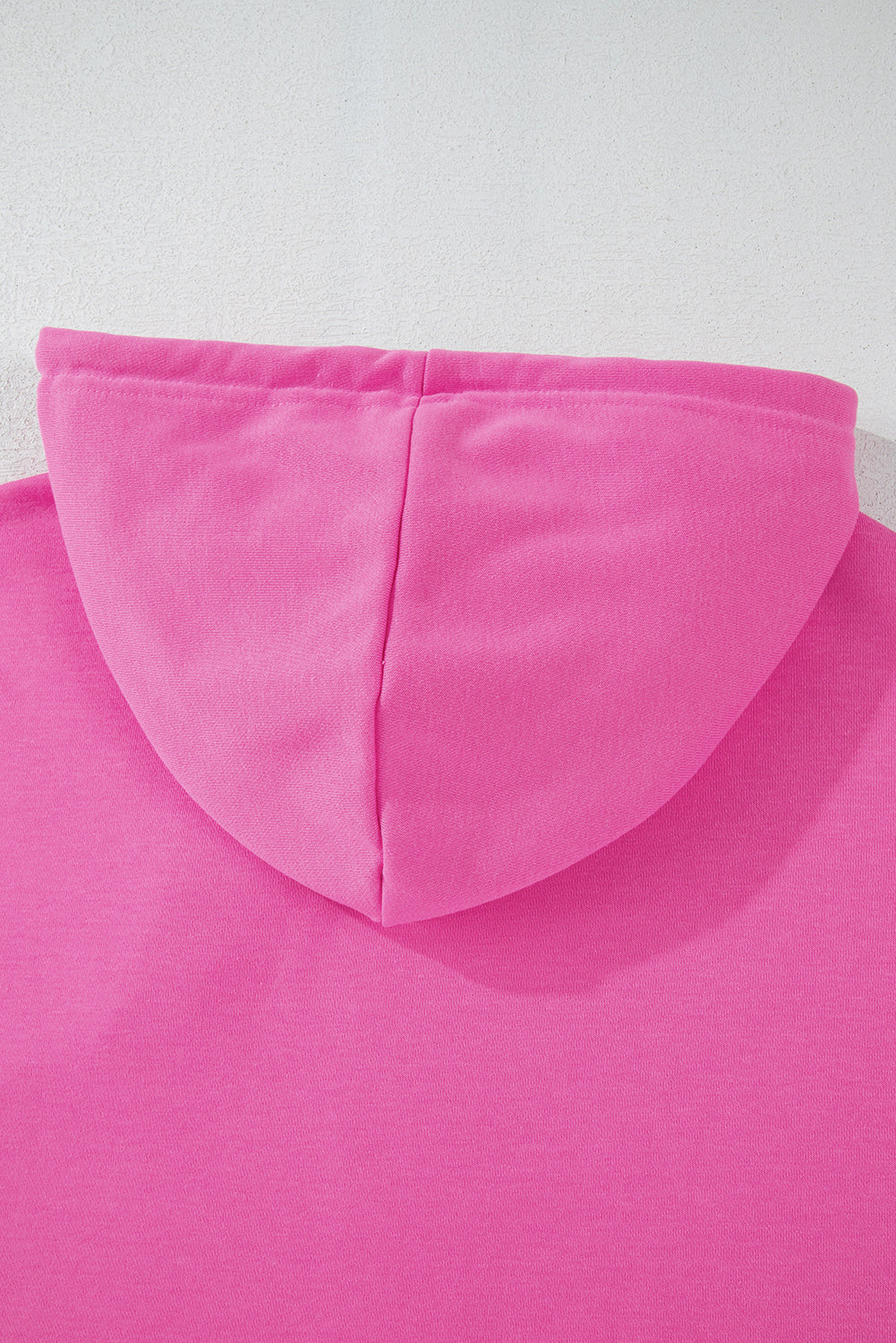 Sachet Pink Solid Drop Shoulder Drawstring Cropped Hoodie eAura
