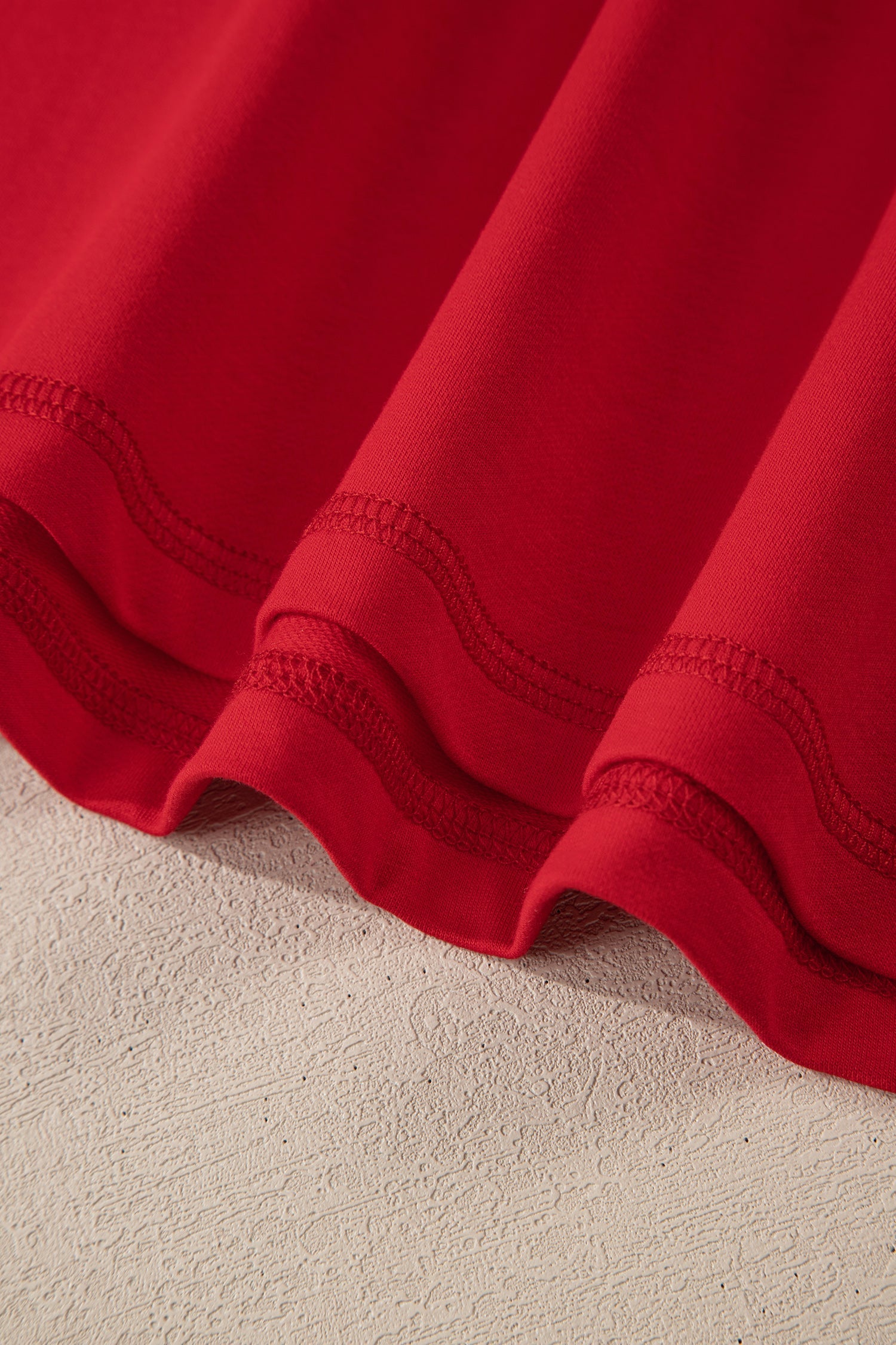 Fiery Red Contrast Trim Button V Neck Ribbon Bow Knot Waist 2pcs Lounge Pant Set - eAura