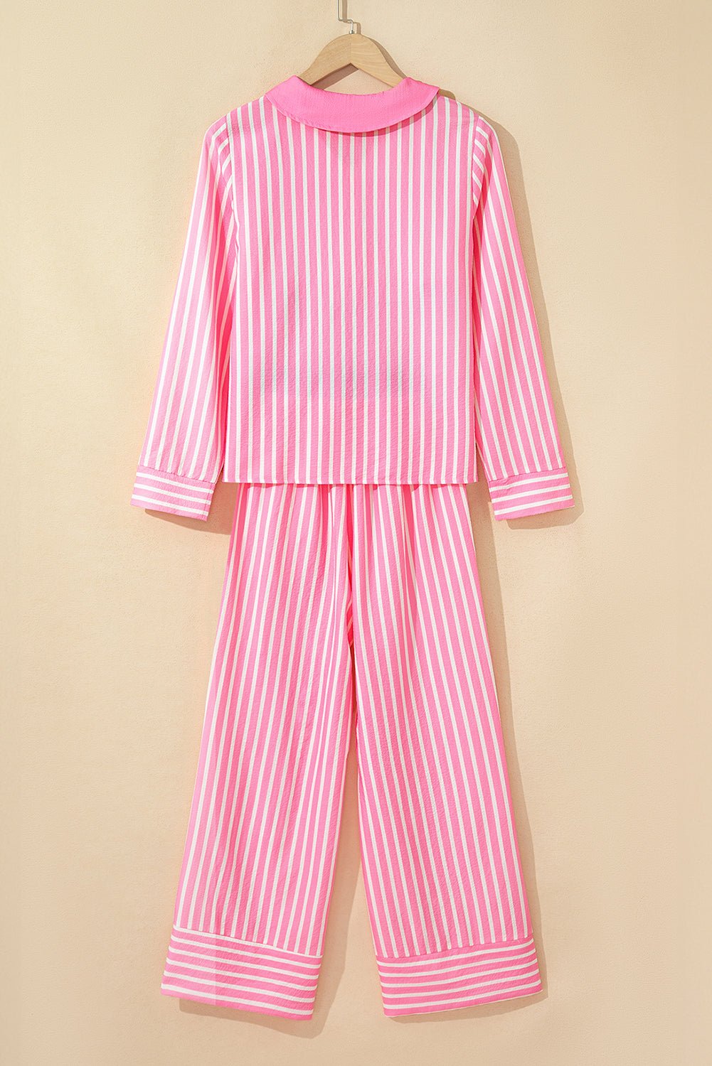 Pink Stripe Long Sleeve Top and Bottoms Pyjamas eAura