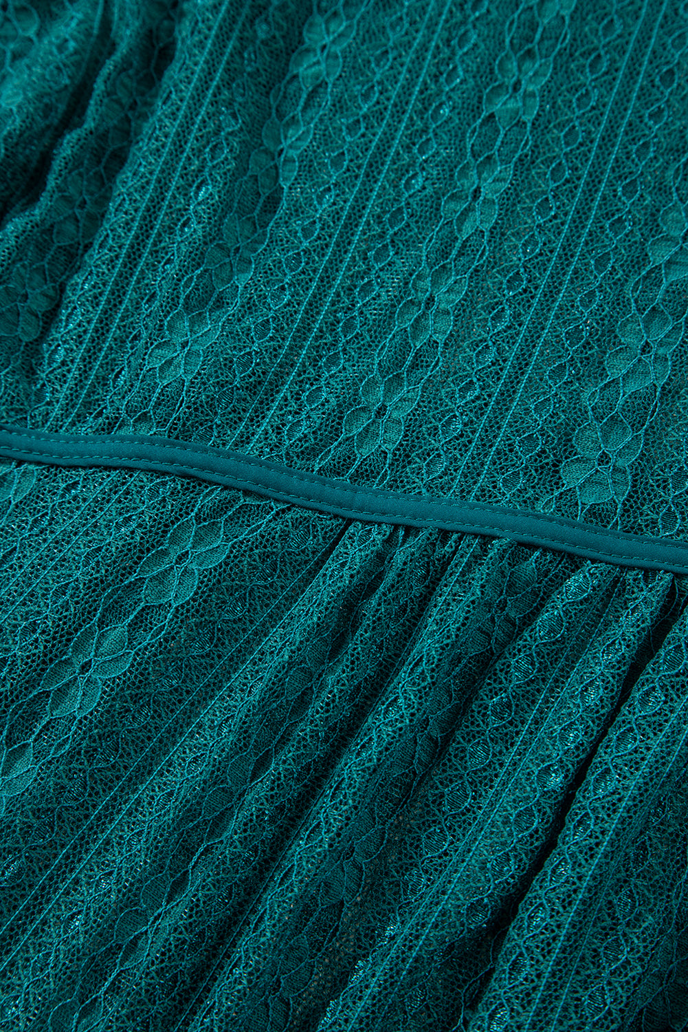 Sheer Lace Balloon Sleeve Babydoll Blouse - eAura