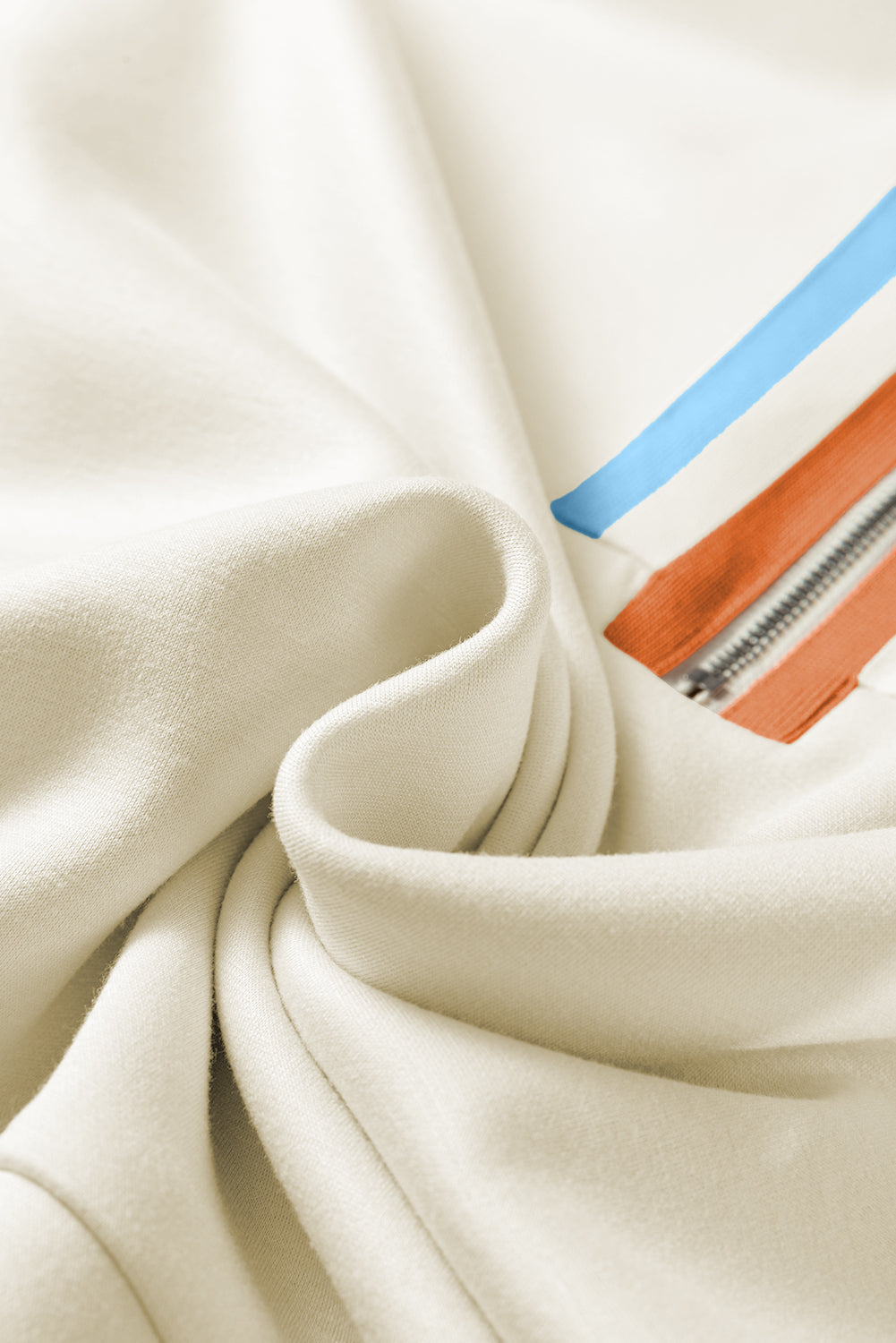 Striped Patchwork Quarter Zip Pullover Loose Trousers Co-ord set - eAura