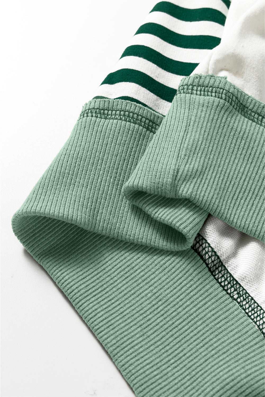 Striped Contrast Stitching Oversized Sweatshirt - eAura