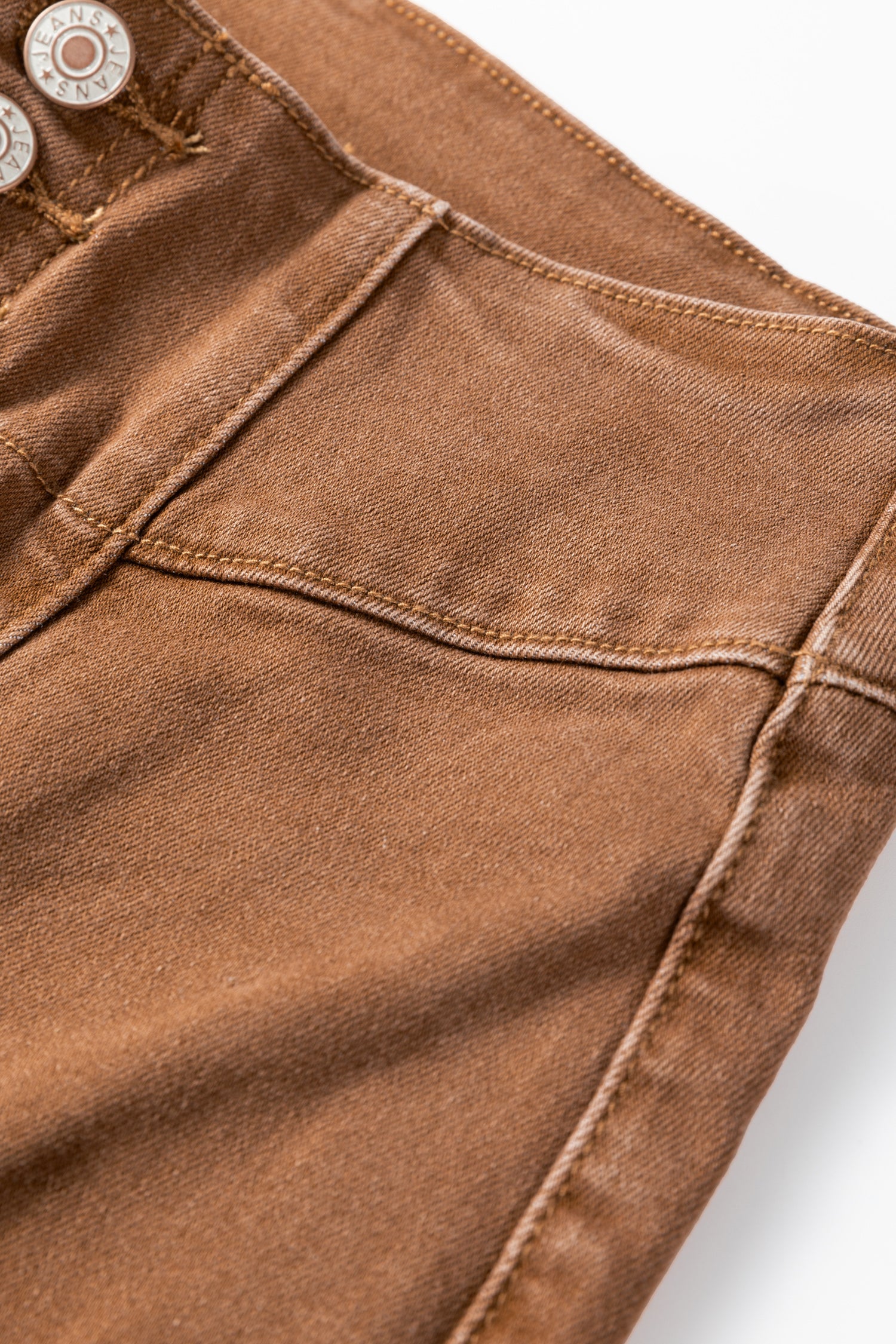 High Waist Button Fly Seamed Raw Hem Flare Jeans - Bottoms/Jeans/Flared&Bootcut