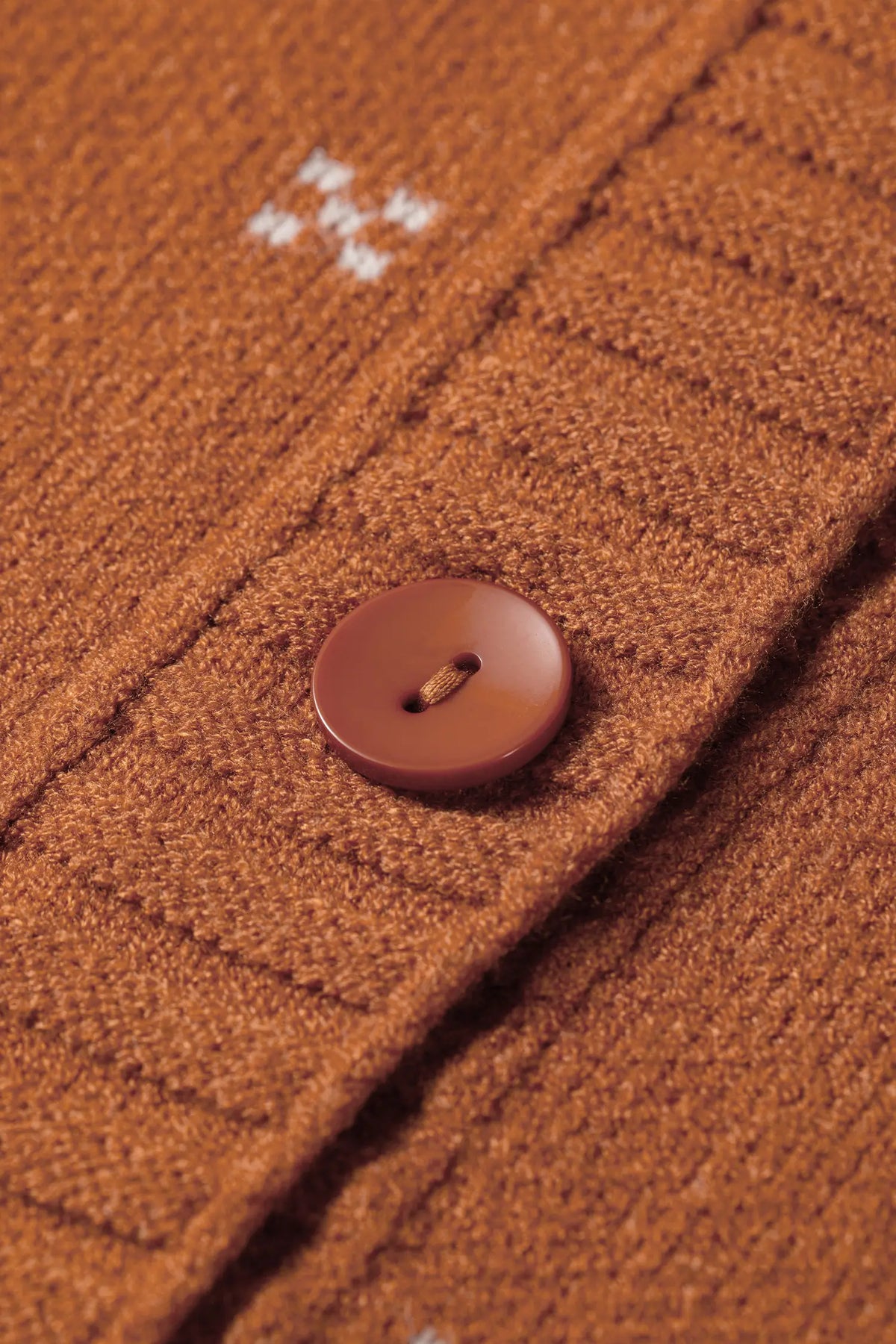 Peter Pan Collar Colourblock Long Sleeve Knitwear Cardigan – Russet Orange