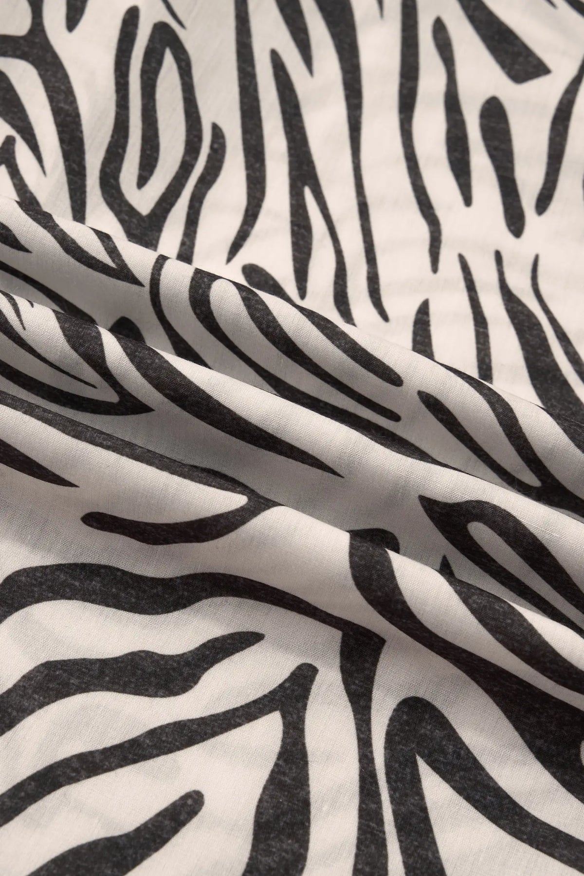 Western Print Zebra Pattern Elastic Waist Pocket Full-Length Pants – Multicolour
