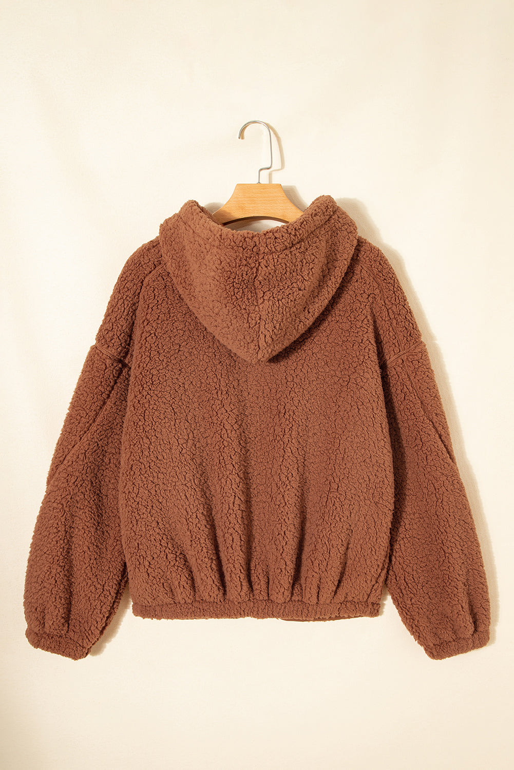 Zip-Up Hooded Sherpa Jacket - eAura