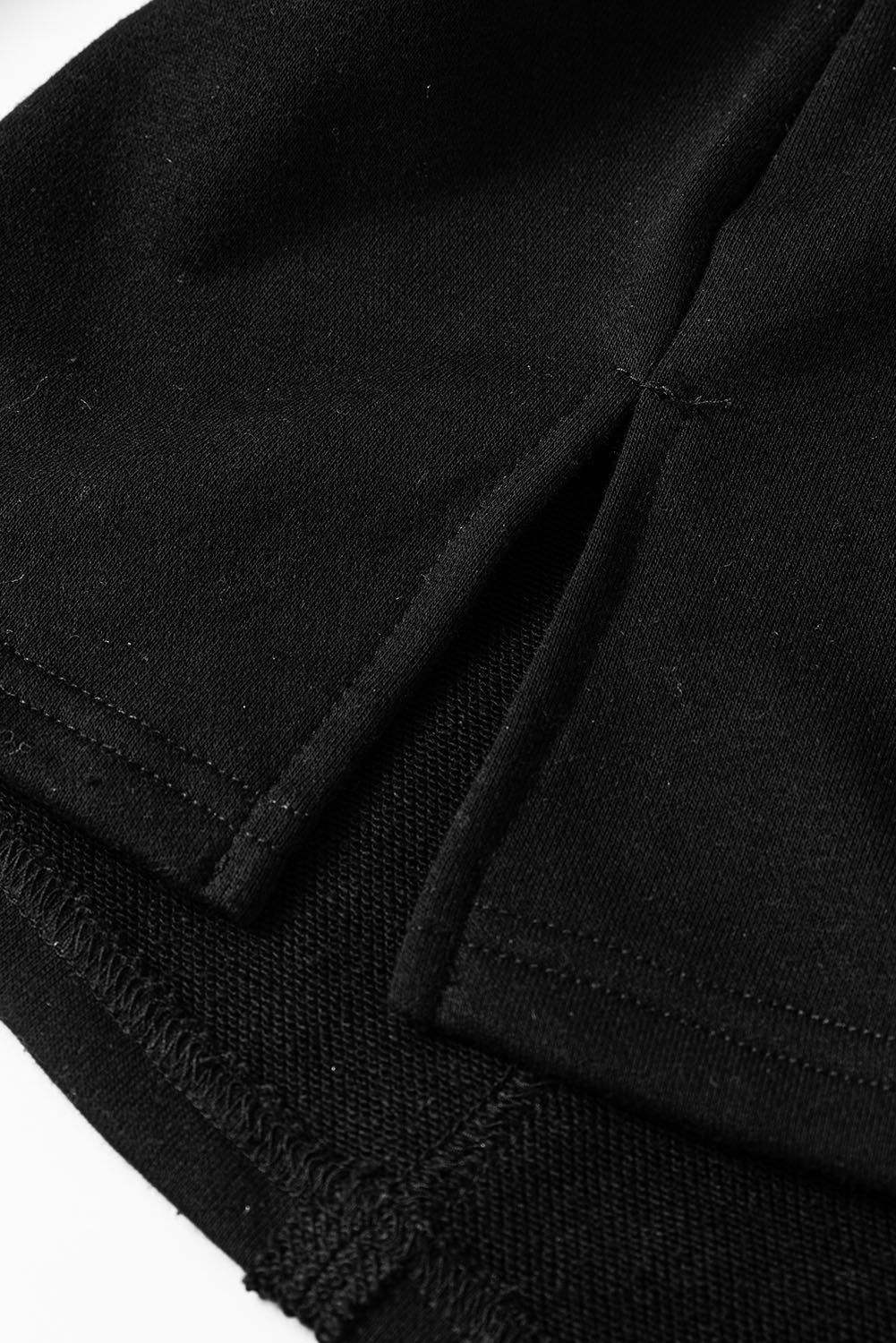 Black Striped Colourblock Patchwork Collar Sweatshirt eAura