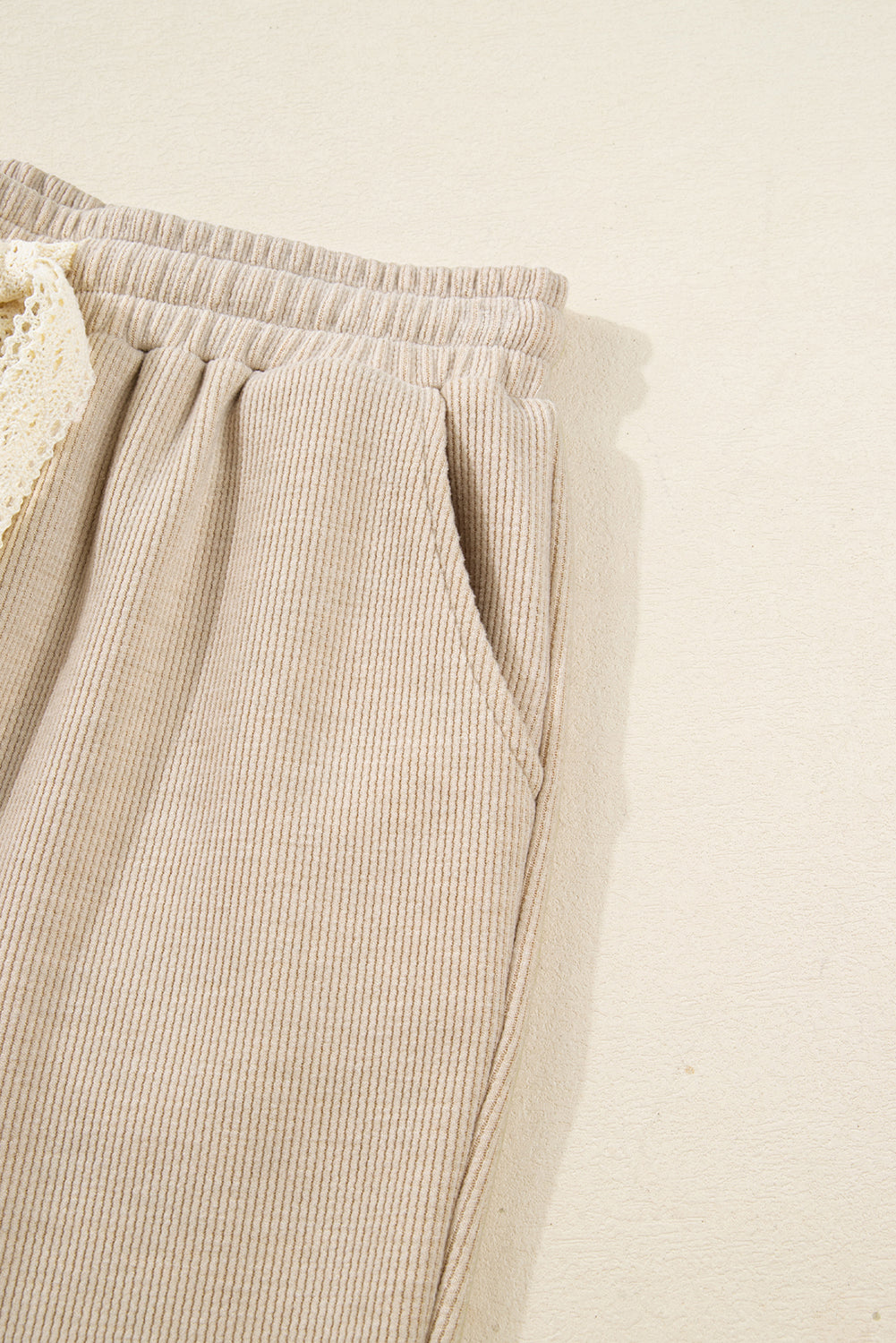 Pullover Hoodie and High Waist Bottoms Soft Cord Co-ord Set - eAura