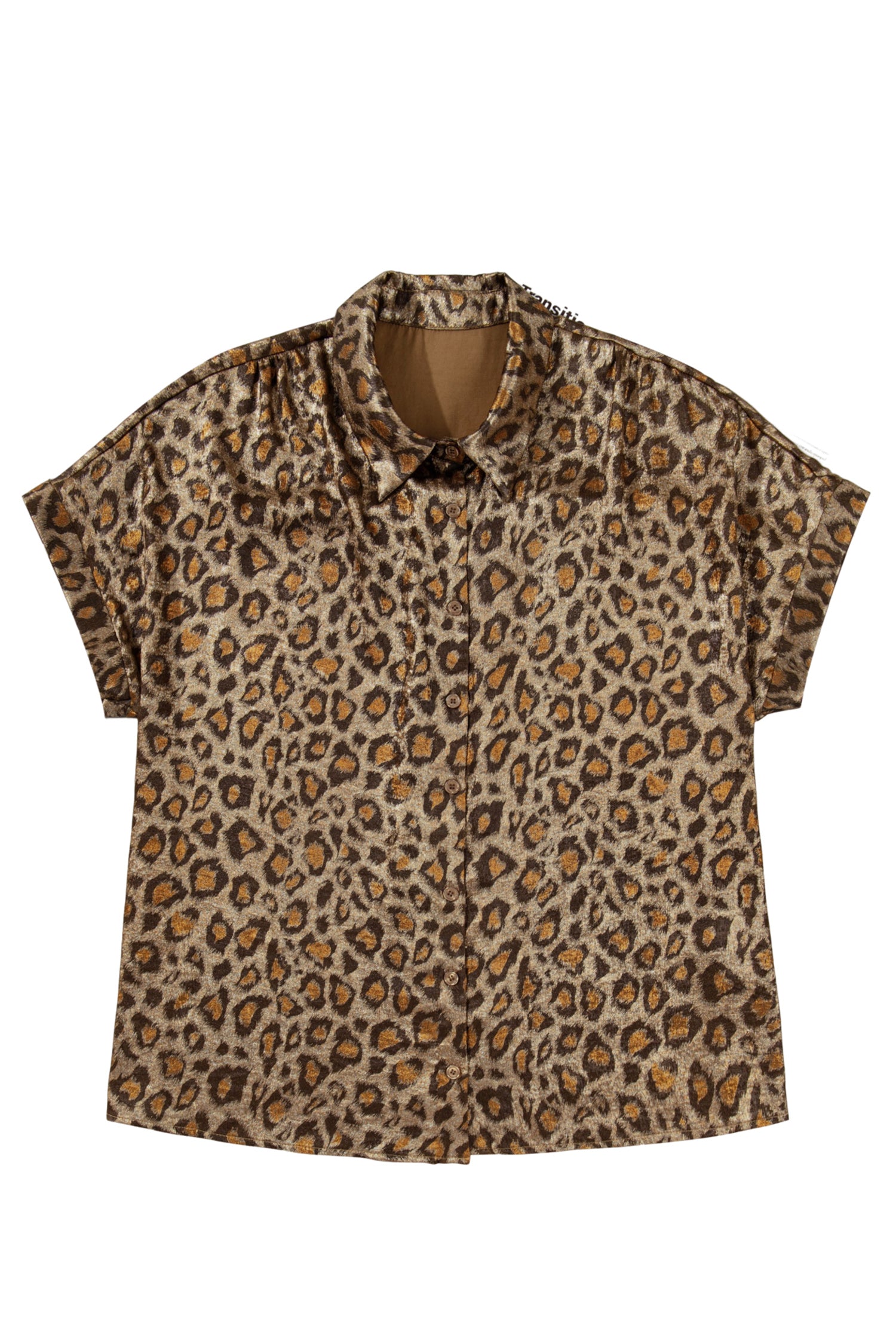Plus Size Leopard Print Dolman Shirt – Gold