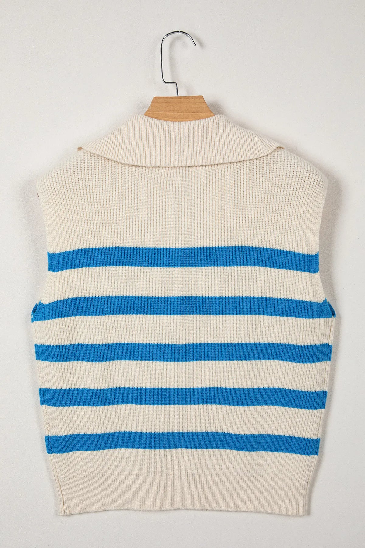 Ribbed Half Zip Collared Sweater Vest – Chicory Coffee