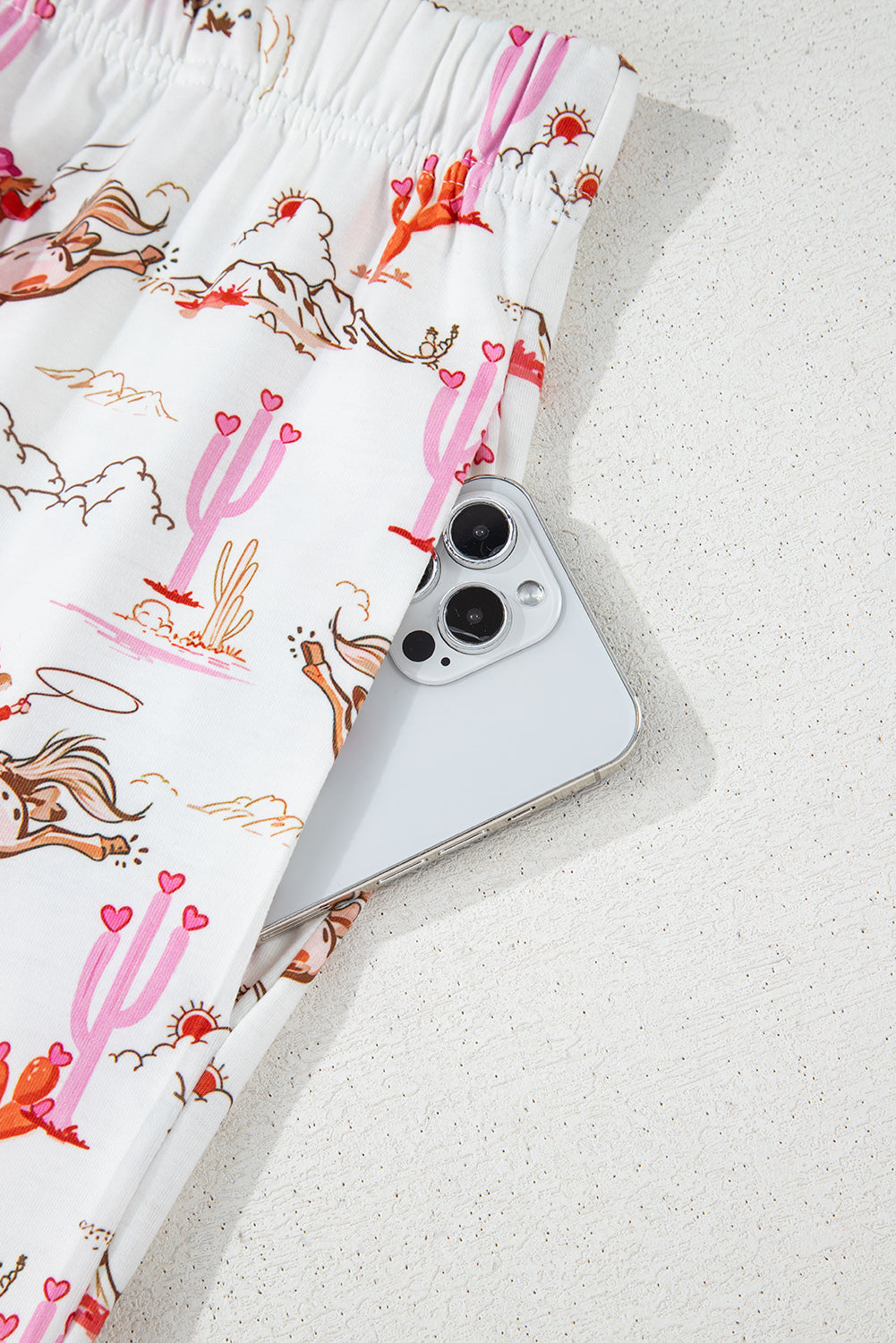White Cowgirl Country Print Pyjamas Set eAura