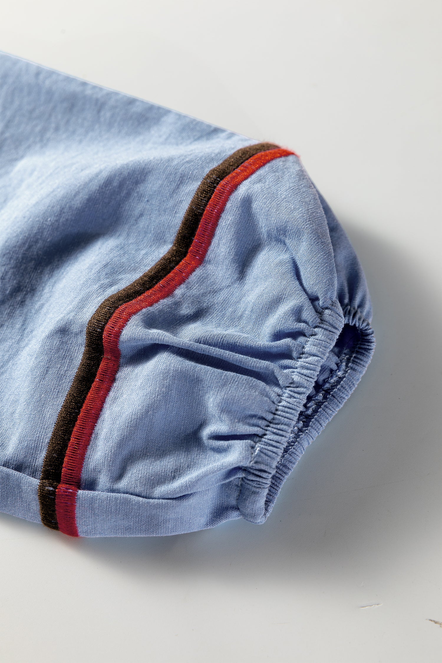 Floral Embroidered Split Neck Tassel Tie Puff Sleeve Blouse - eAura