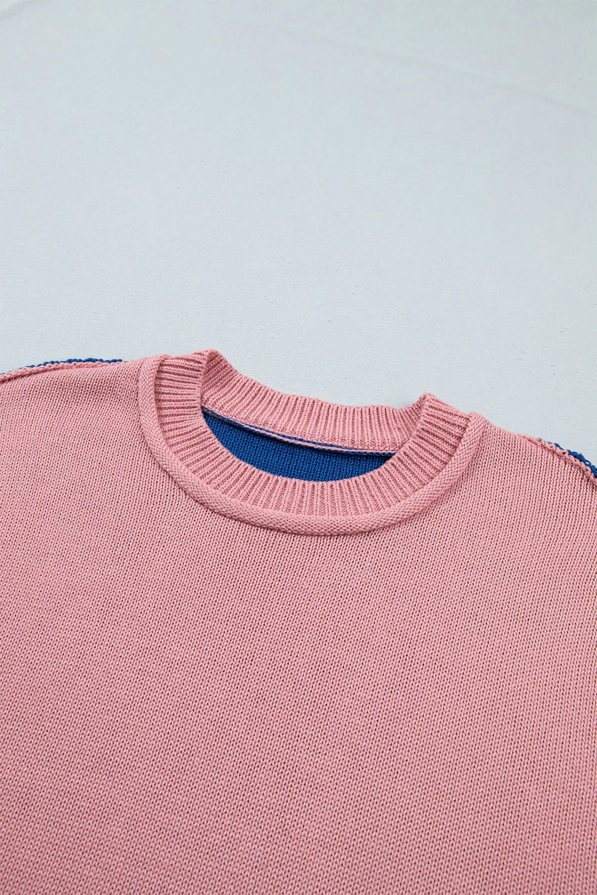 Western Colourblock Patchwork Striped Long Sleeve Pullover Sweater – Multicolour