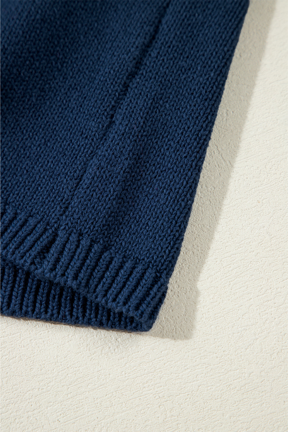 Sail Blue Star Pattern Drop Shoulder Knitted Sweater eAura