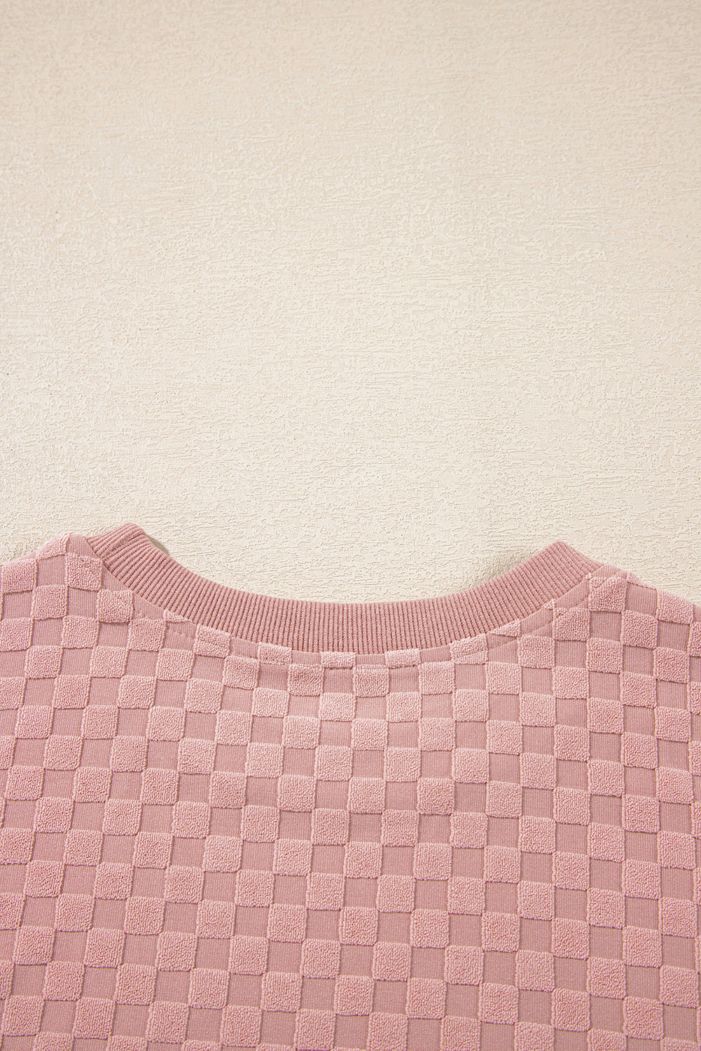Blossom Checkered Textured Long Sleeve Top and Shorts Set eAura