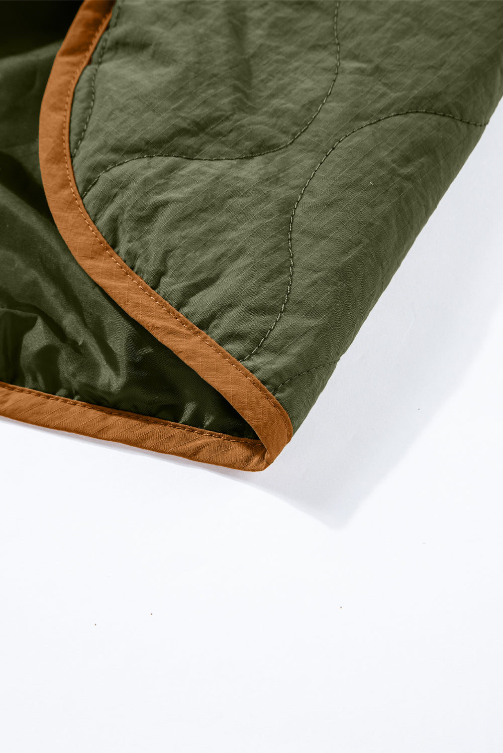 Green Stitching Quilted Drawstring Jacket Beagle Boutique Fashion Outlet