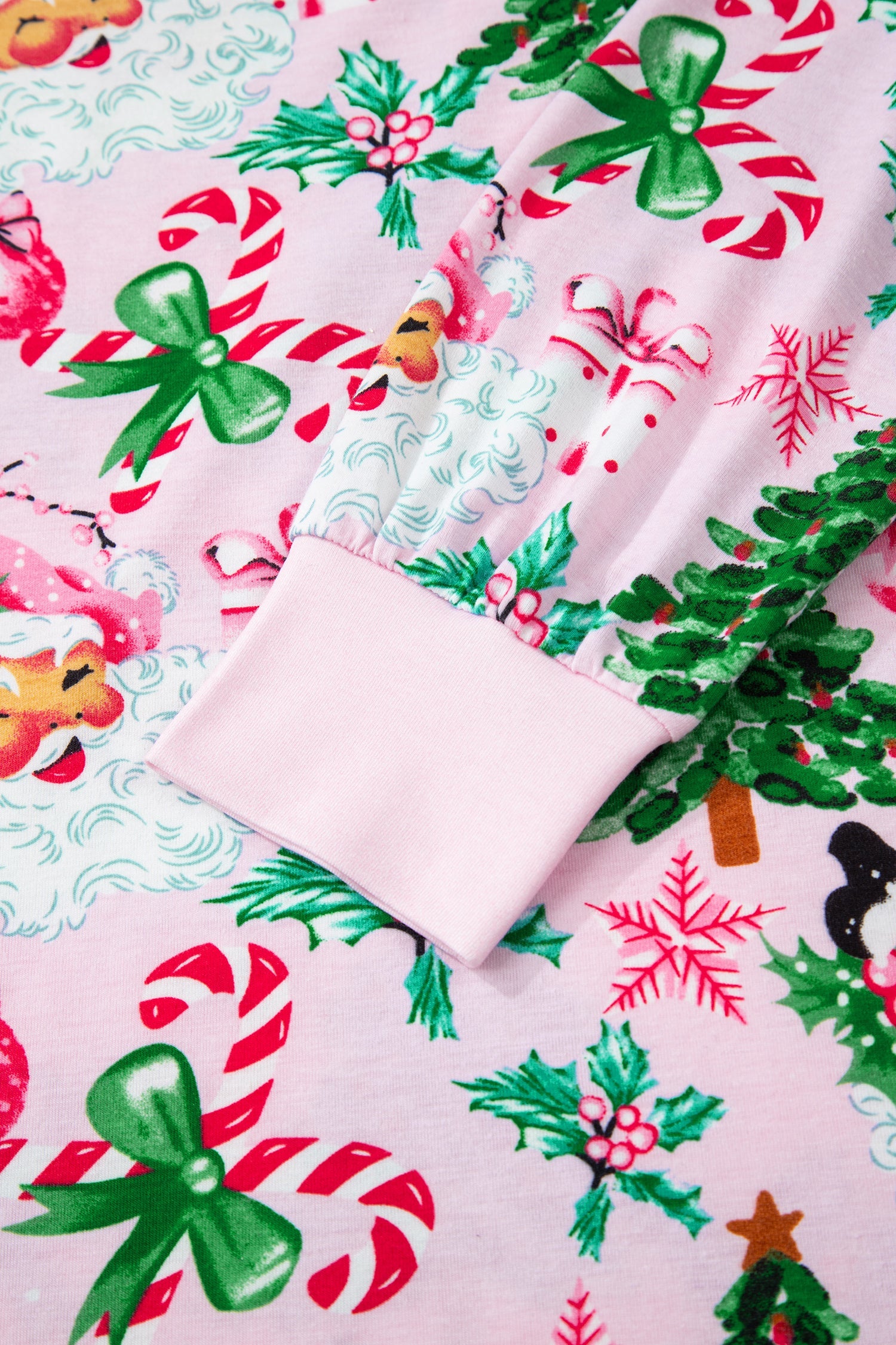White Christmas Pattern Button V-Neck Pyjamas - Loungewear & Sleepwear/Loungewear