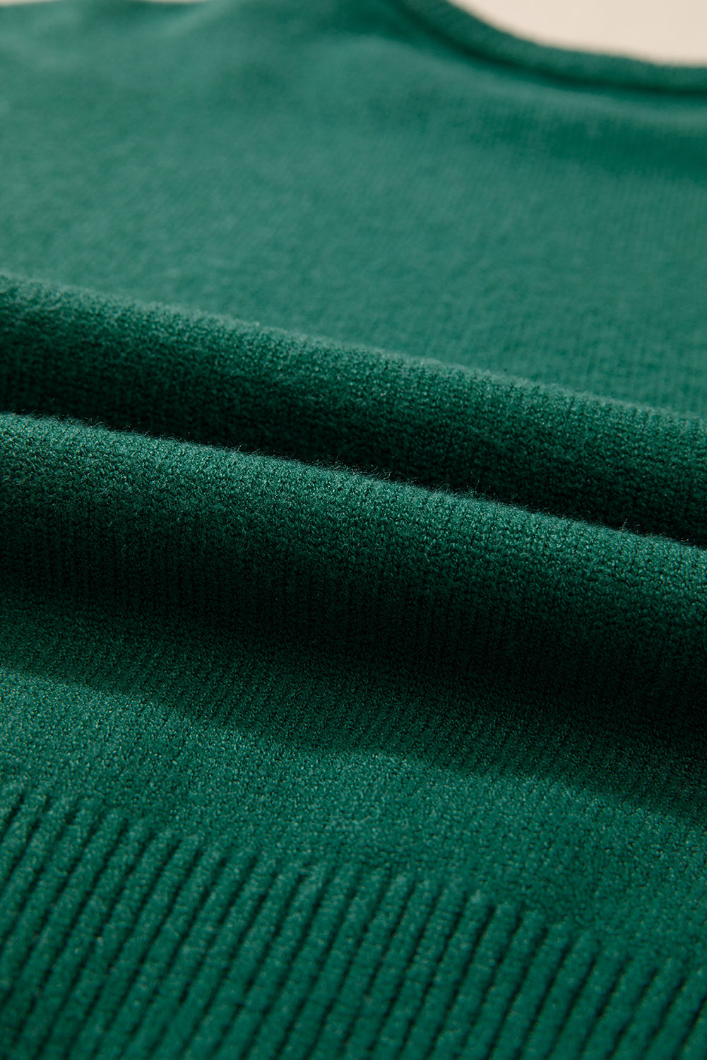 Evergreen Pearled Drop Shoulder Round Neck Sweater eAura