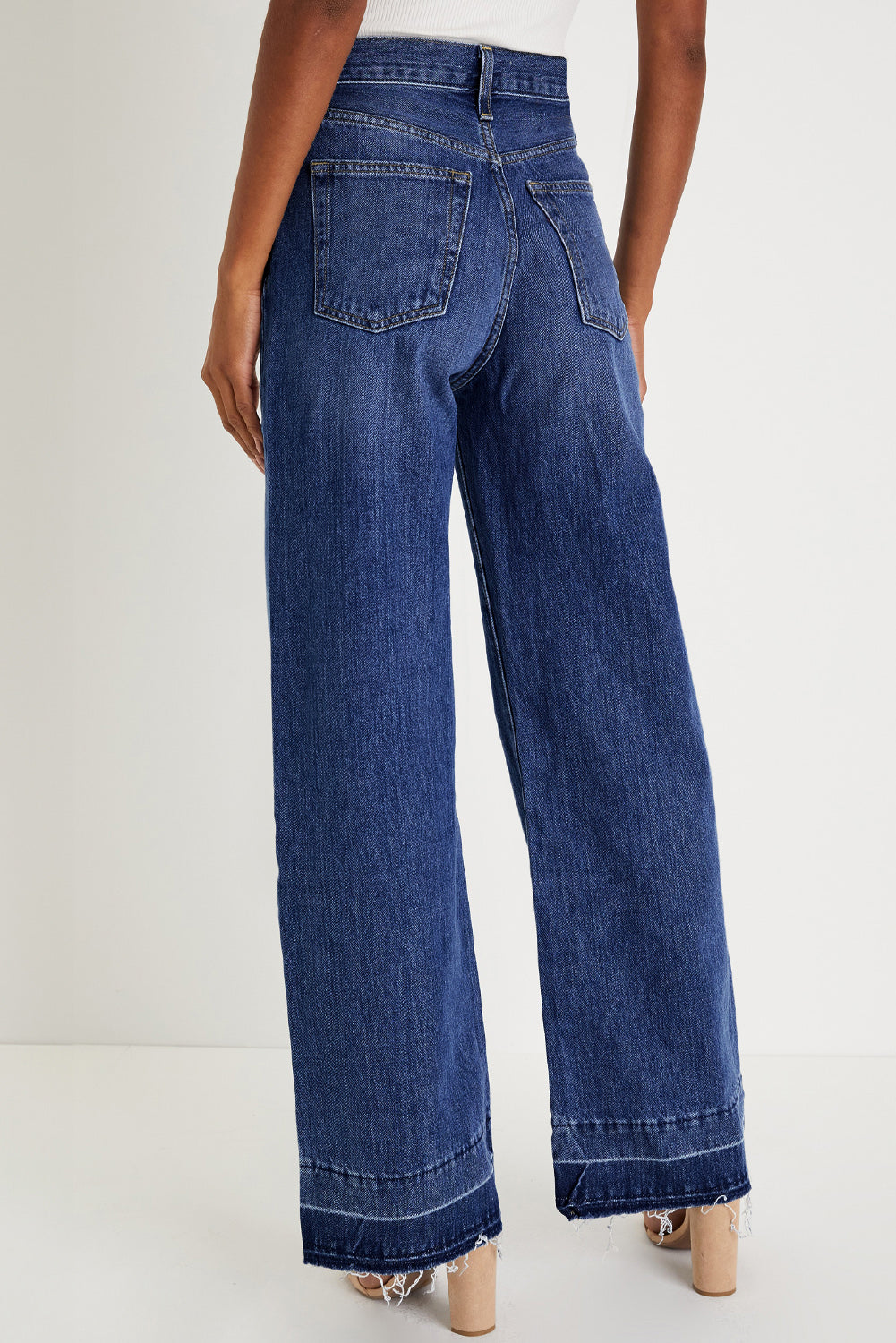 Raw Hem Straight High Rise Loose Jeans - eAura