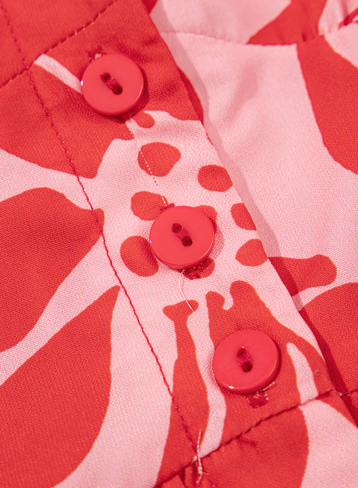 Floral Short Sleeve V-Neck Buttoned Shirred Waist Long Dress - eAura