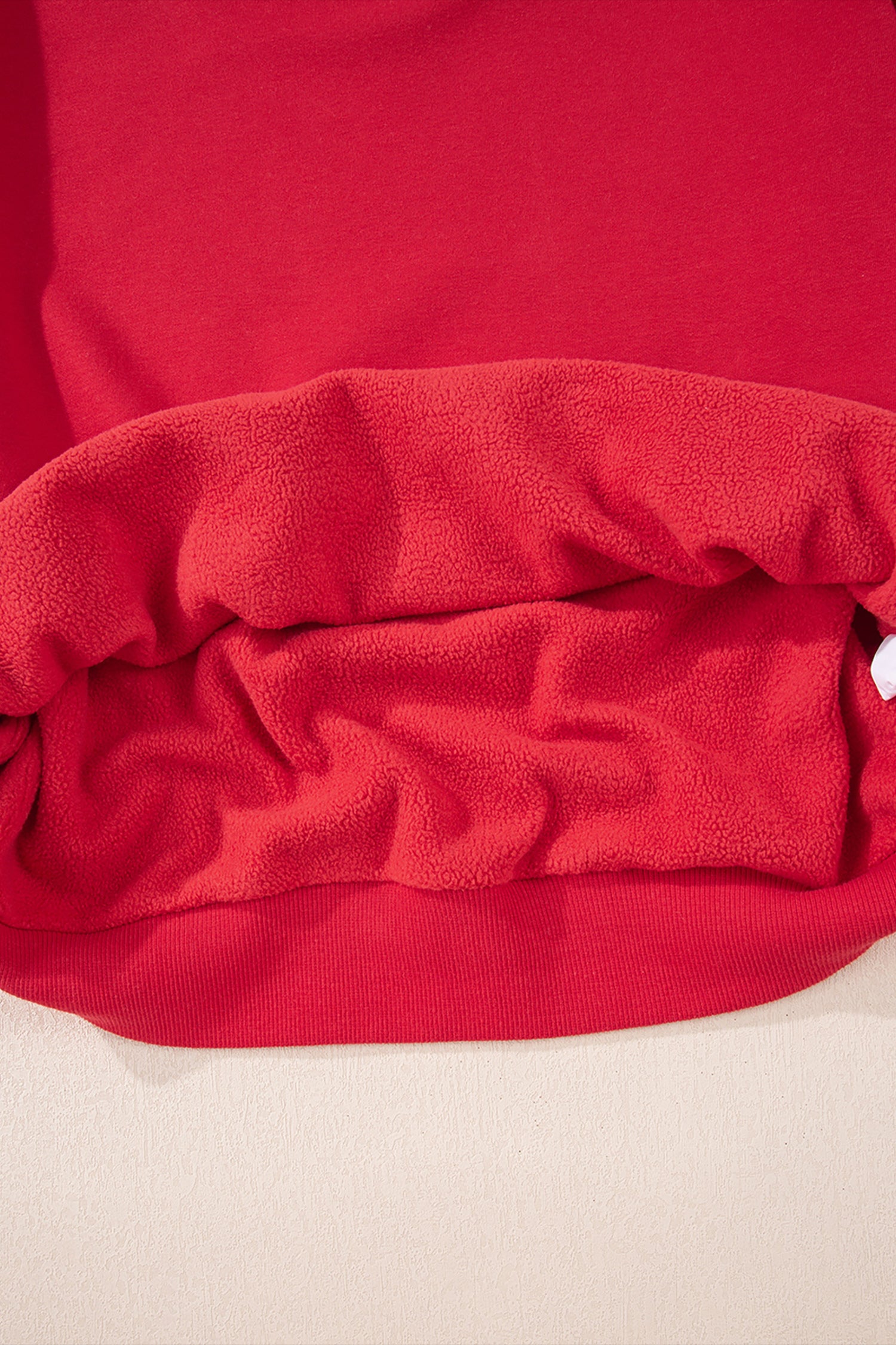 Carrot Oversize Drop Shoulder Reversible Mock Neck Sweatshirt – Orange