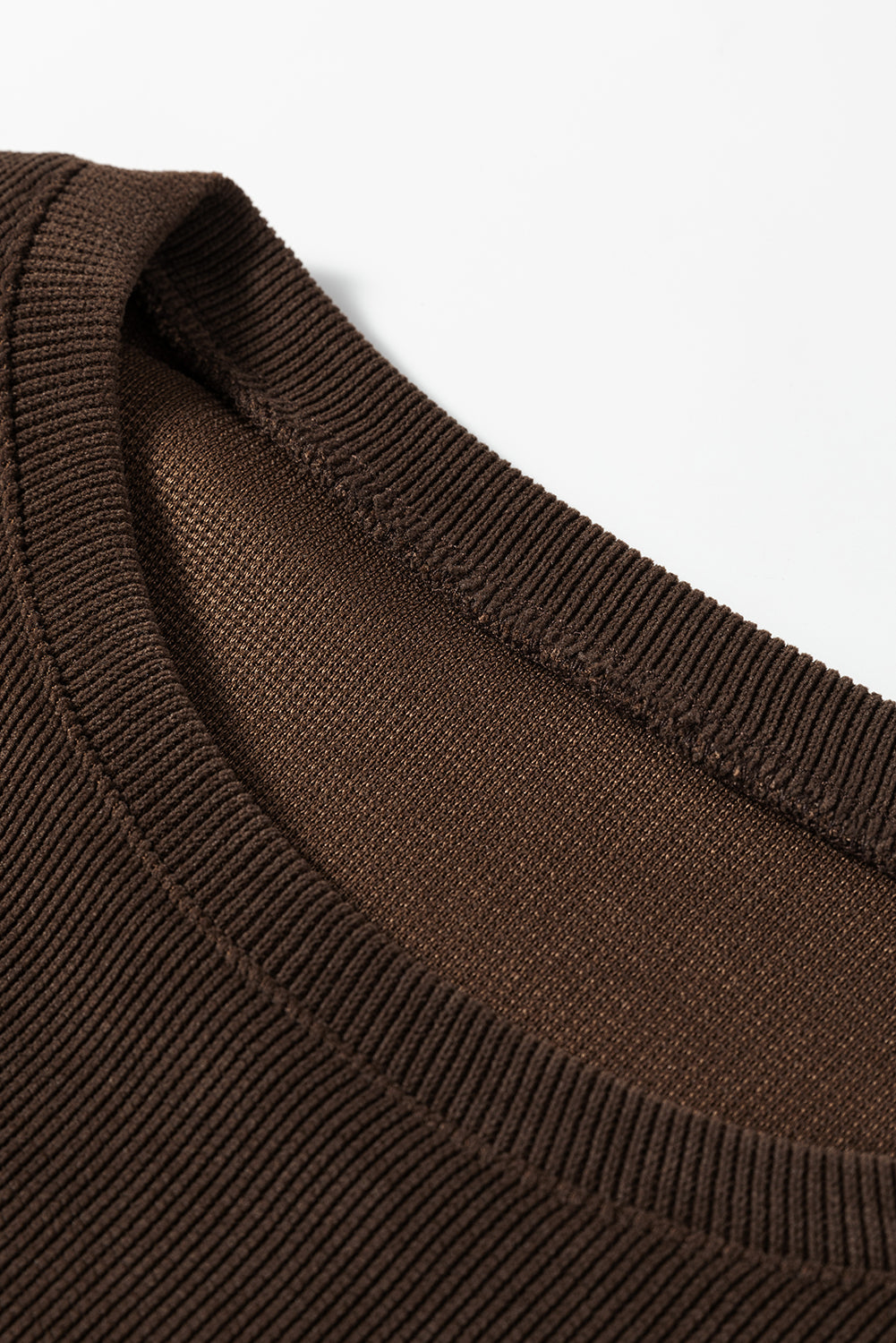 Textured Drop Shoulder Pullover Drawstring Shorts Co-ord Set - eAura