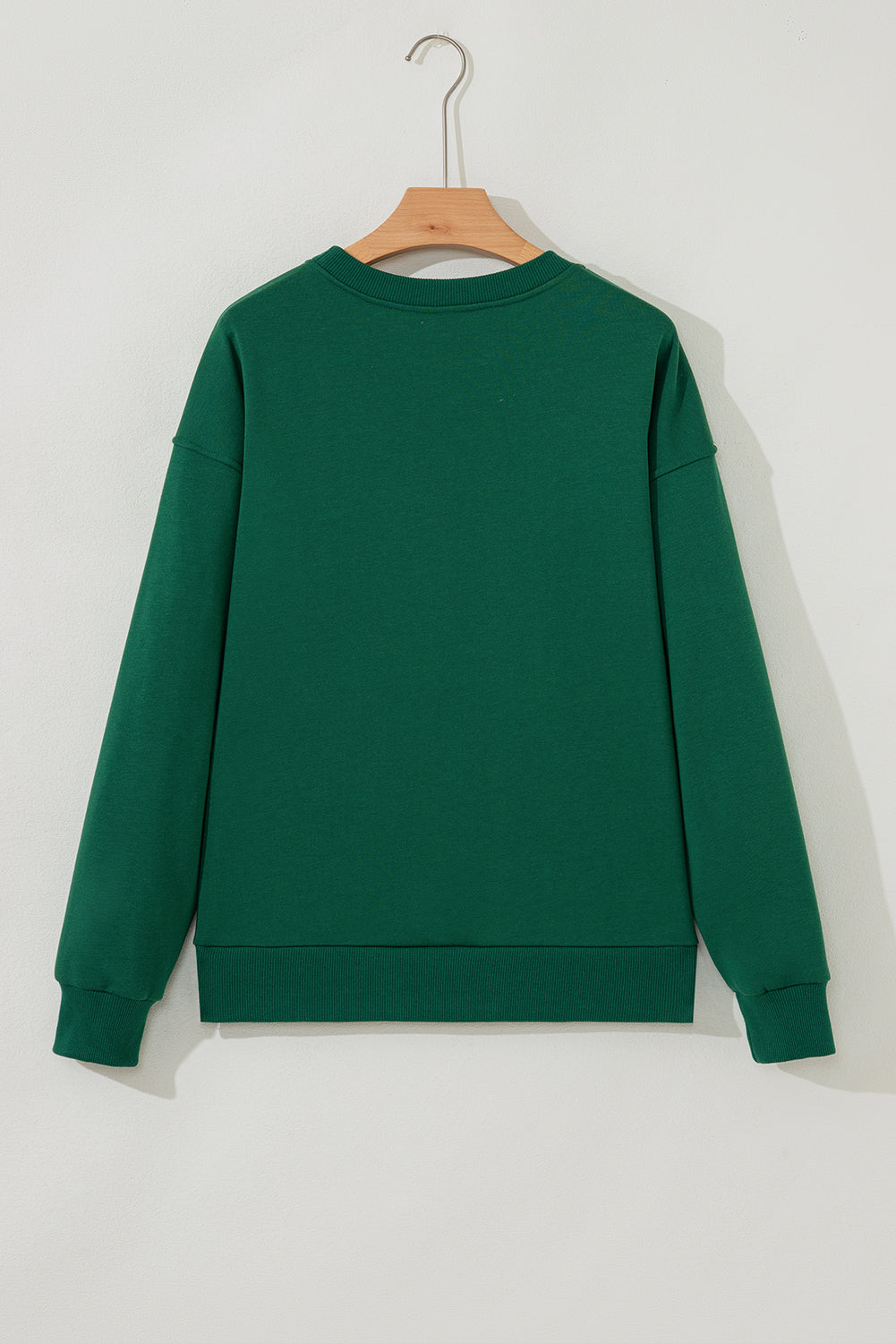 Embroidered Letter Graphic Christmas Sweatshirt - eAura