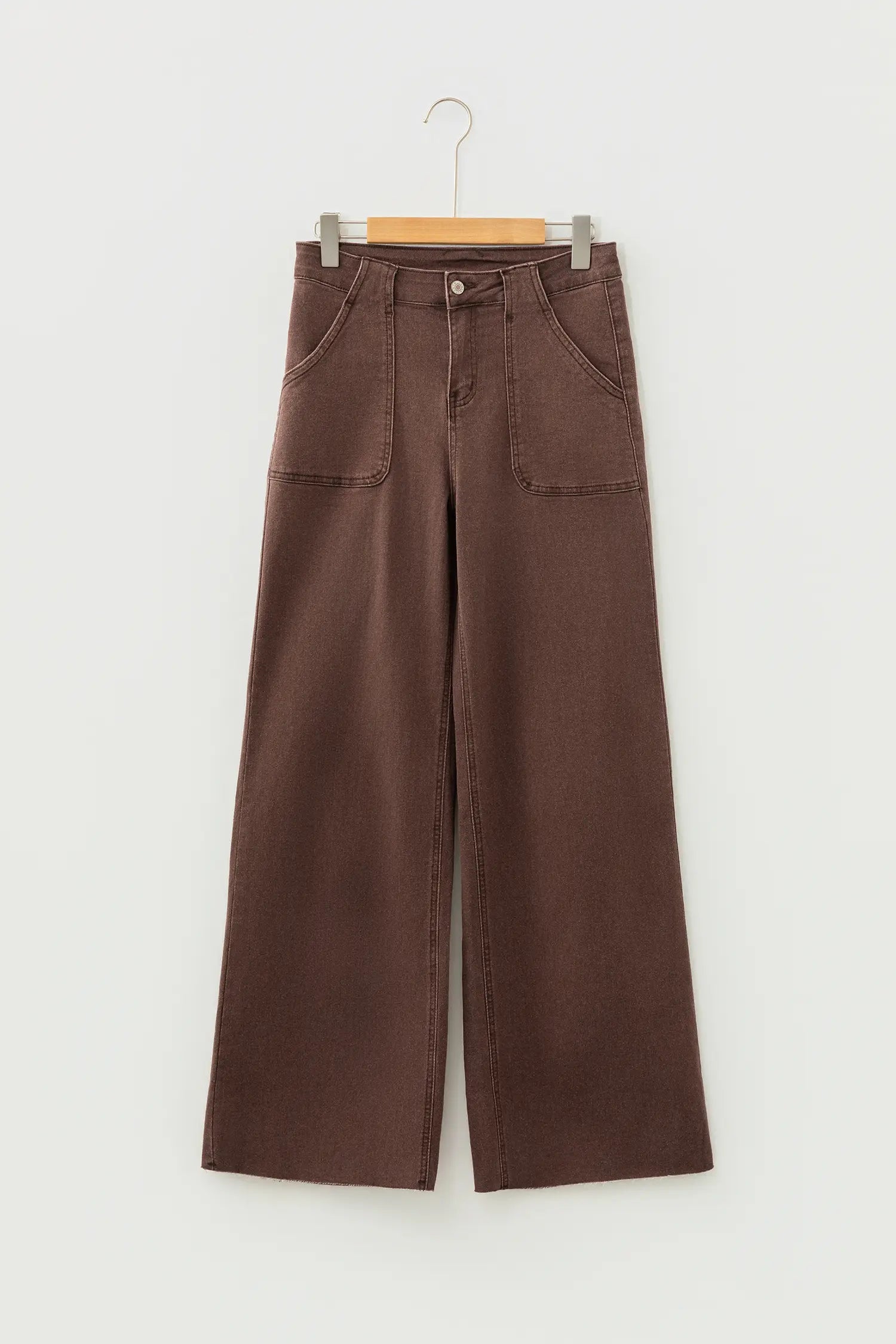 Dusk Blue Retro Washed Patch Pocket Stretchy Jeans