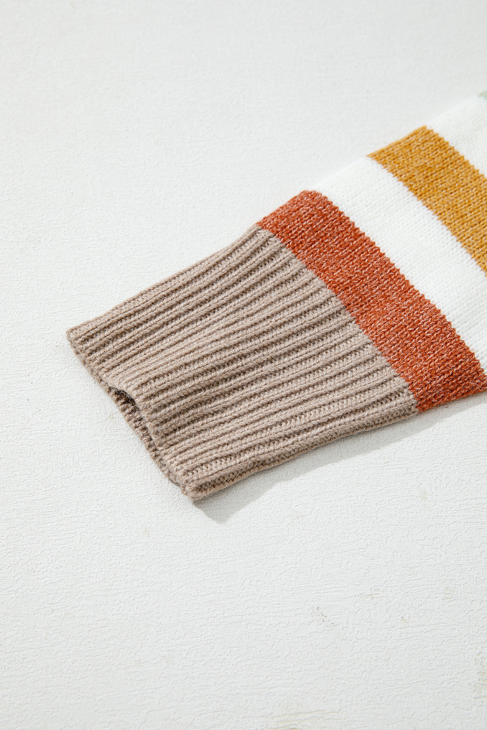 Multicolour Striped Colourblock Drop Shoulder Plus Size Sweater - Size/Plus Sweaters & Cardigans