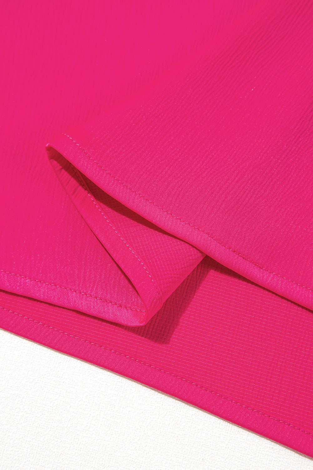 Strawberry Pink Asymmetric Shoulder Ruffle Sleeve Elegant Blouse eAura