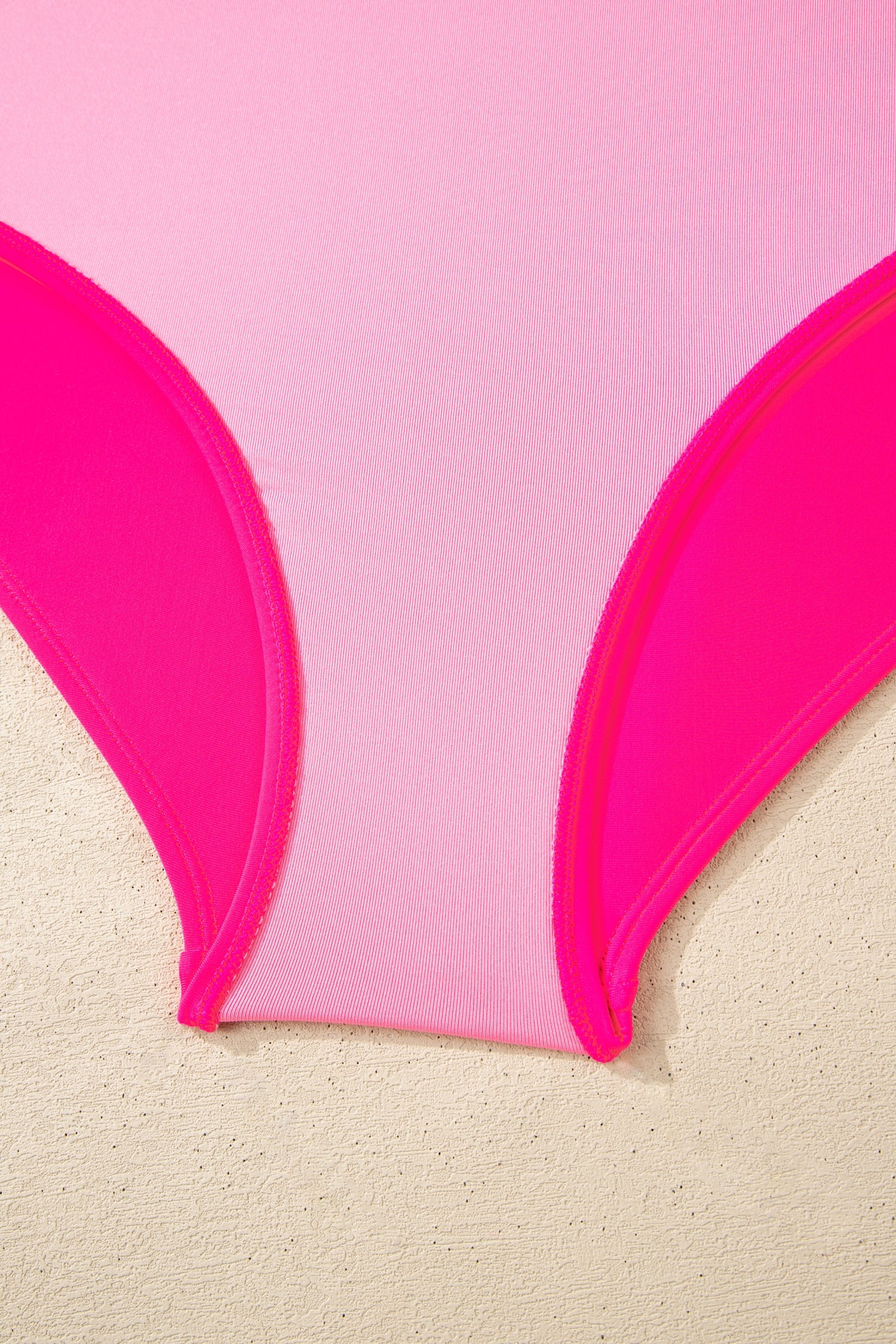 Shell Stitched Trim V-Neck Textured High Waist Bikini