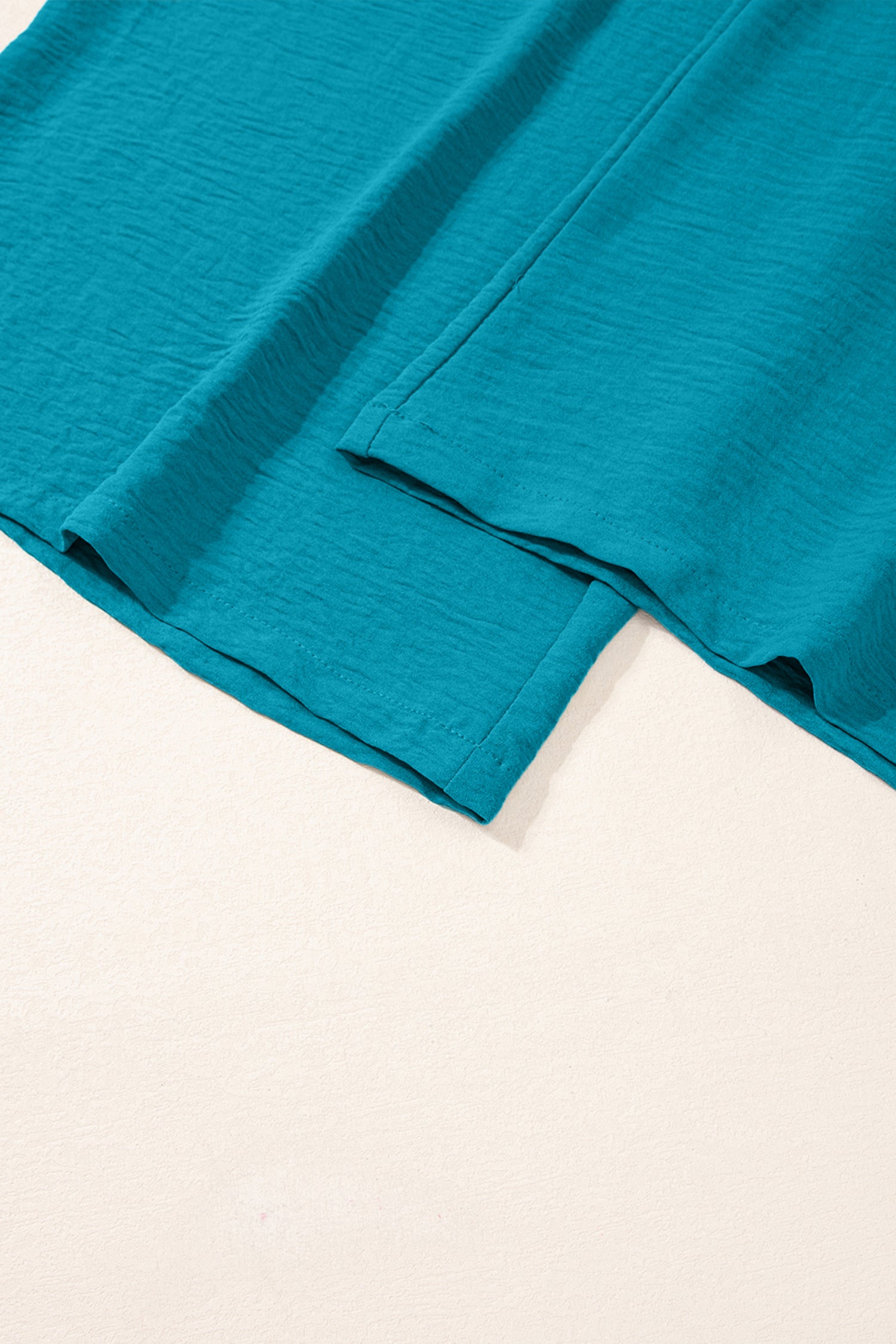 Smocked Square Neck Sleeveless Wide Leg Jumpsuit with Pockets – Teal