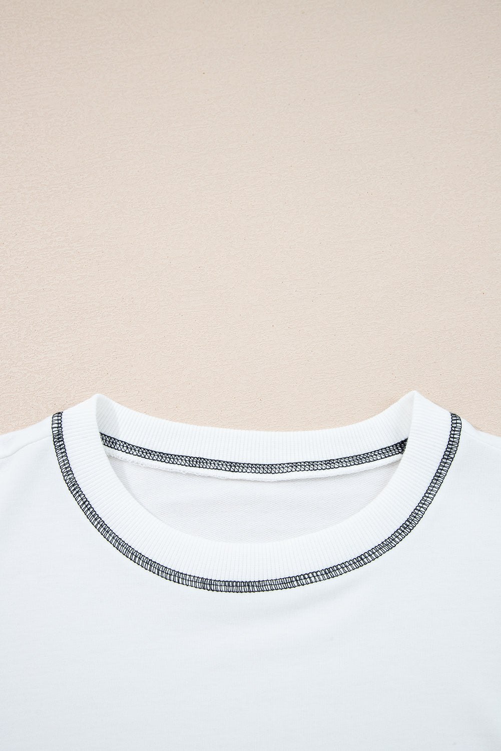 Striped Contrast Stitching Oversized Sweatshirt - eAura