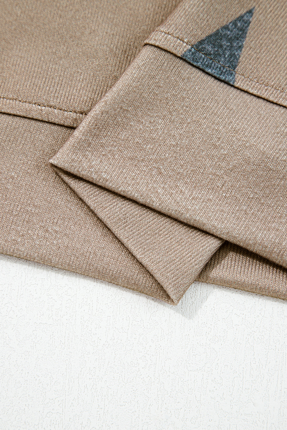 Khaki Retro Star Print Long Sleeve Drawstring Lounge Set - eAura