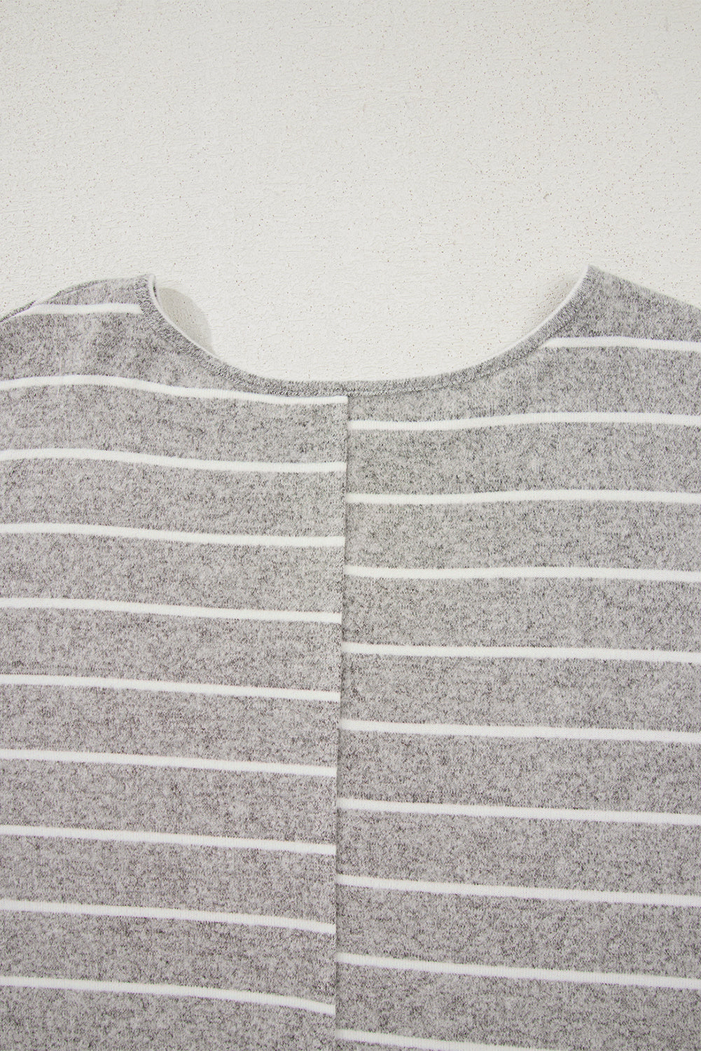 Grey Stripe Dolman Sleeve Drop Shoulder Top - eAura
