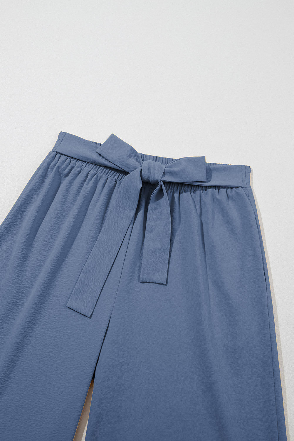 Coffee High Waisted Tie Front Side Pocket Wide Leg Flowy Casual Pants Dear-Lover Dropshipping