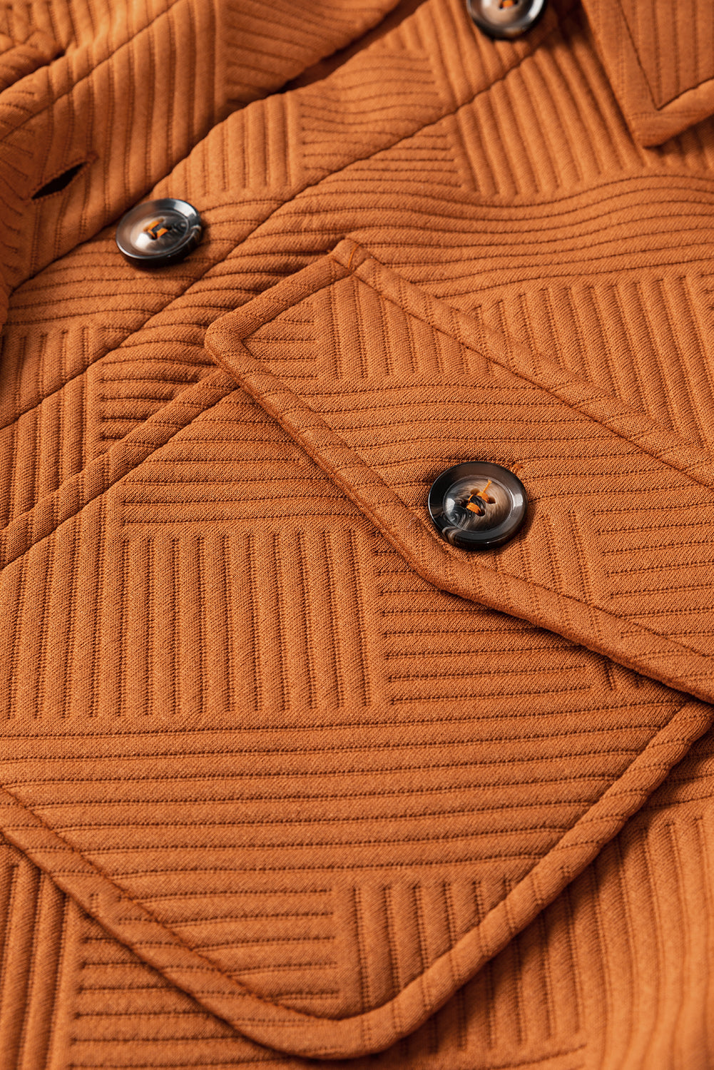 Gold Flame Textured Collared Drop Shoulder Buttoned Front Duster Coat - eAura