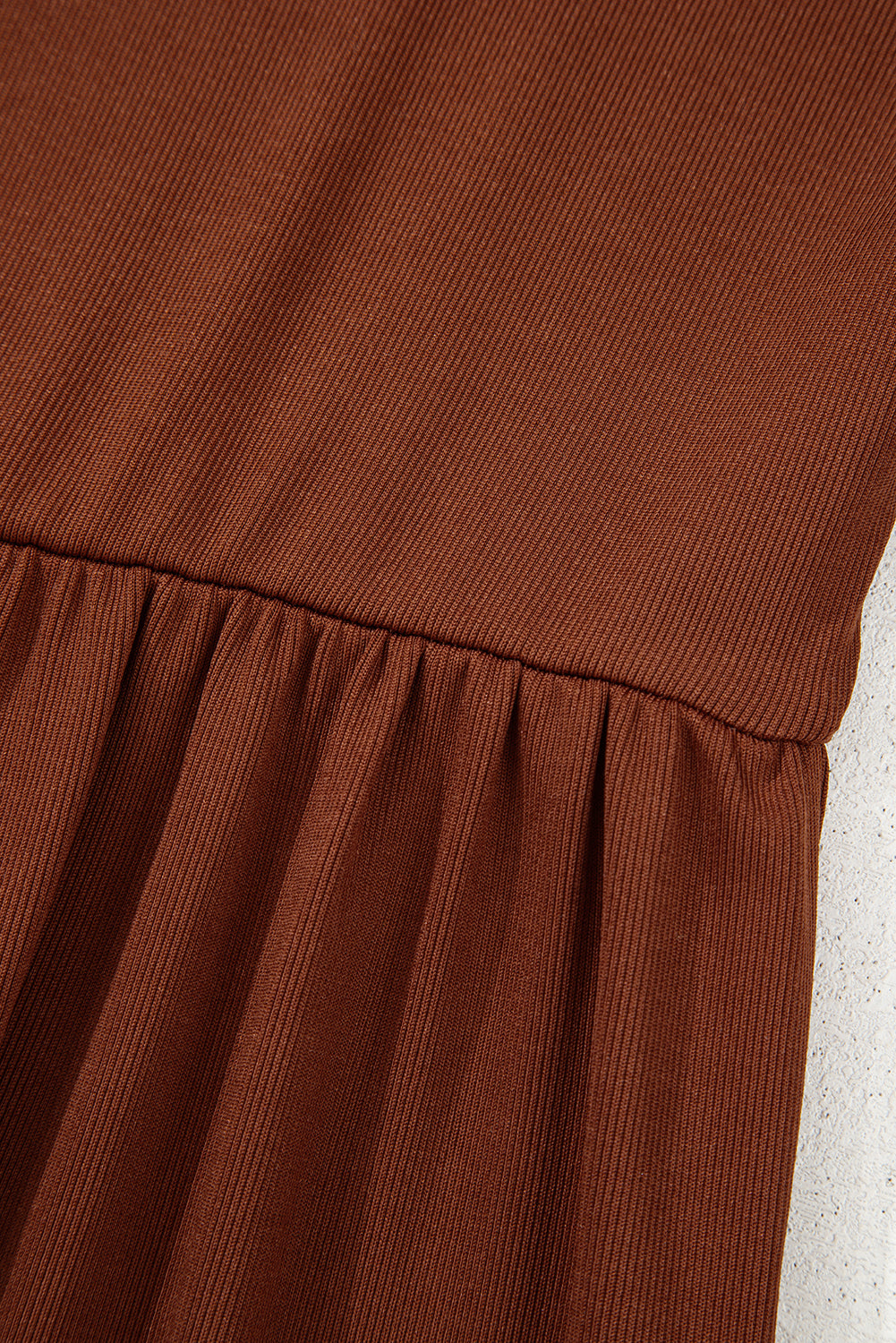 Rib Long Sleeve Mini Dress - eAura