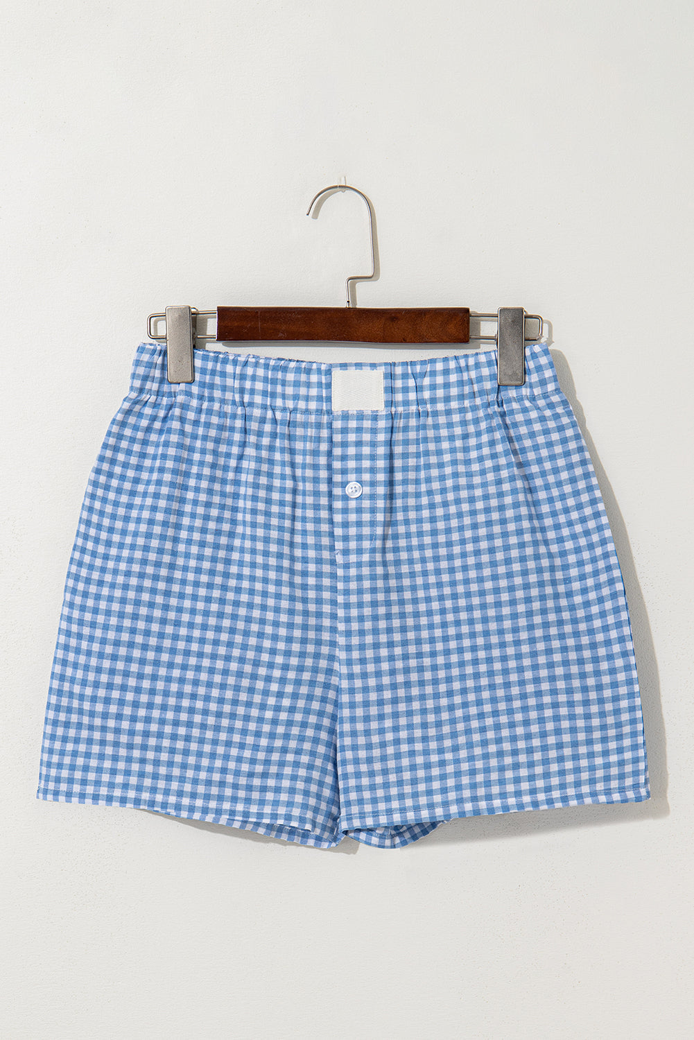 Gingham Printed High Waist Shorts eAura