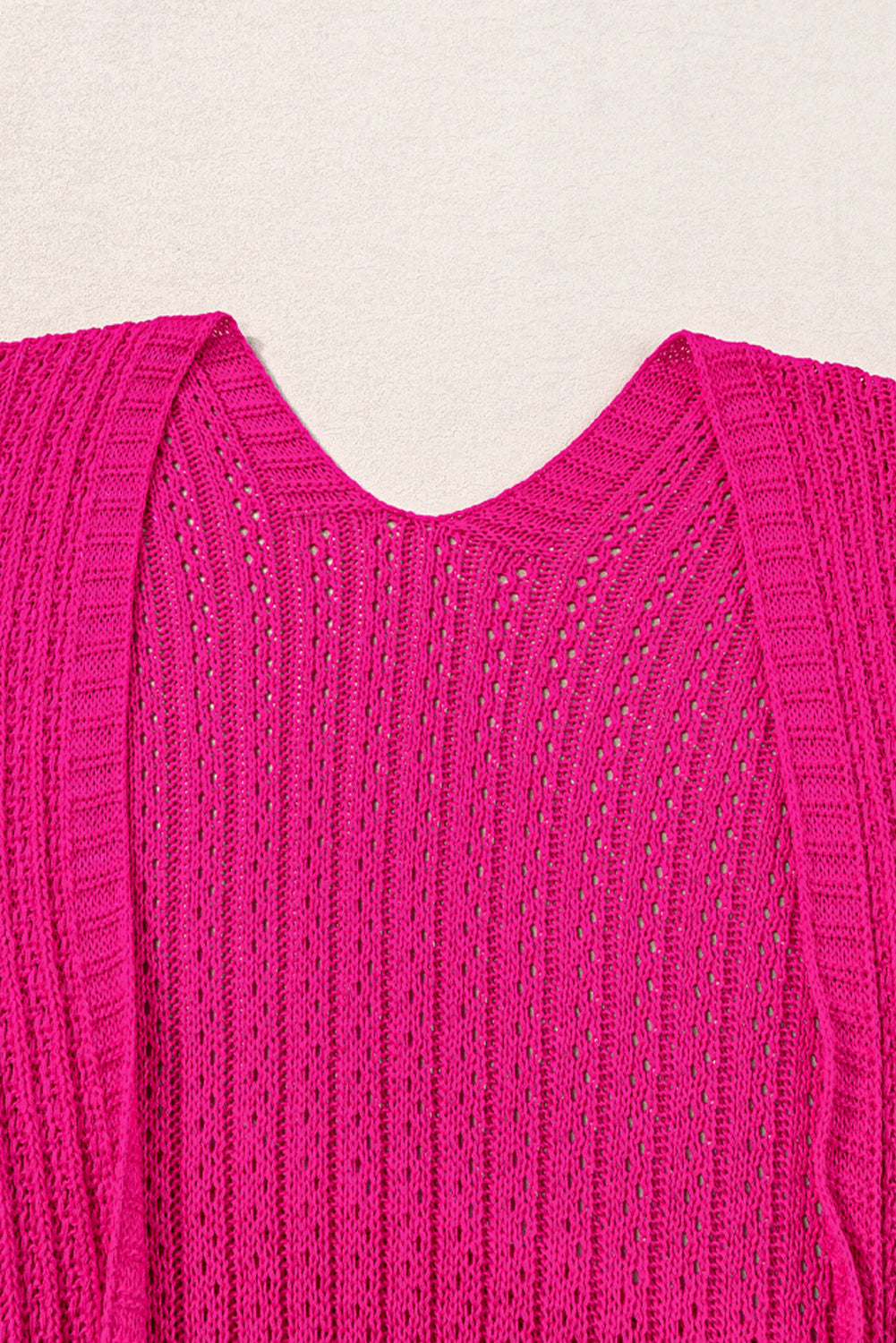 Black Hollow-out Bracelet Sleeve Knit Cardigan eAura