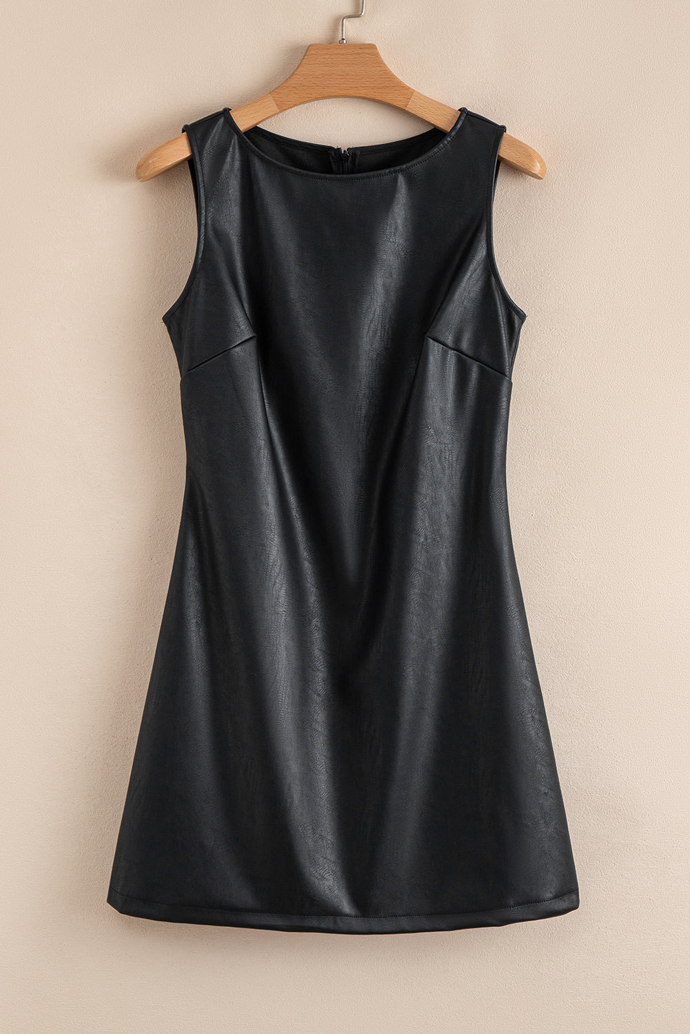 Black Faux Leather Sleeveless Mini Dress Dear-Lover Dropshipping