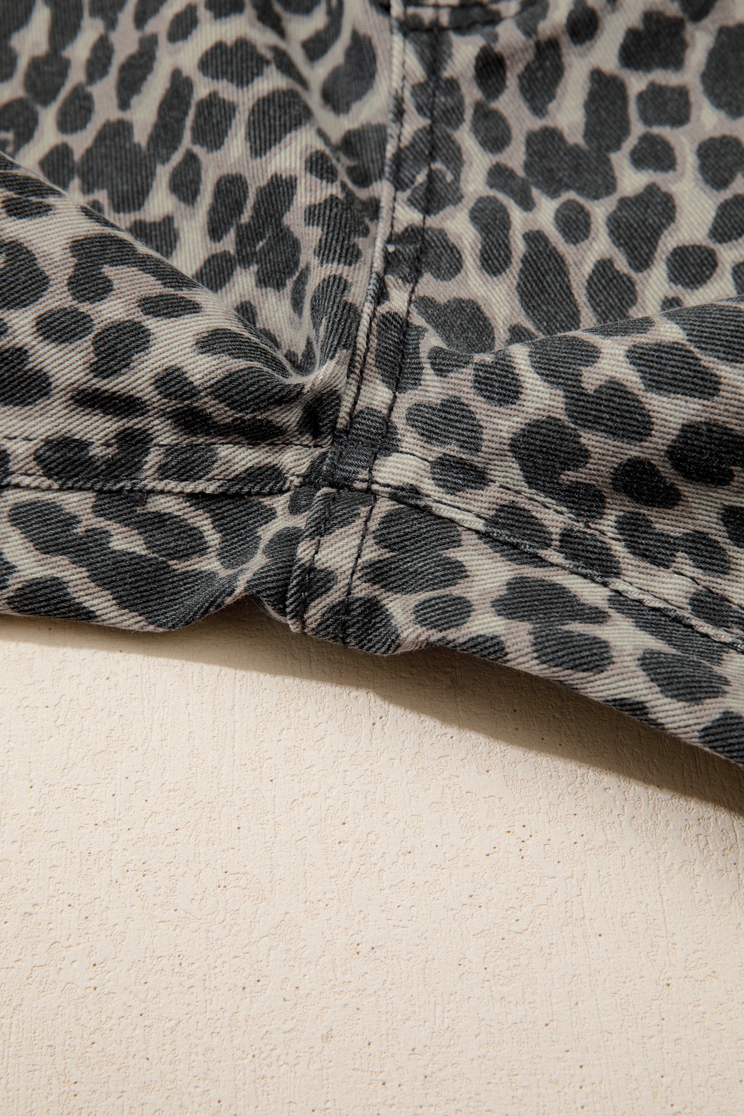 Leopard Print Wide Leg High Waist Jeans - Bottoms/Jeans/WideLeg