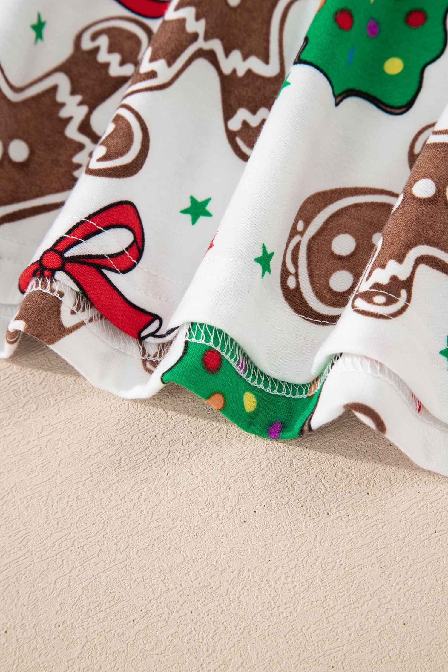 White Christmas Pattern Button V-Neck Pyjamas - eAura