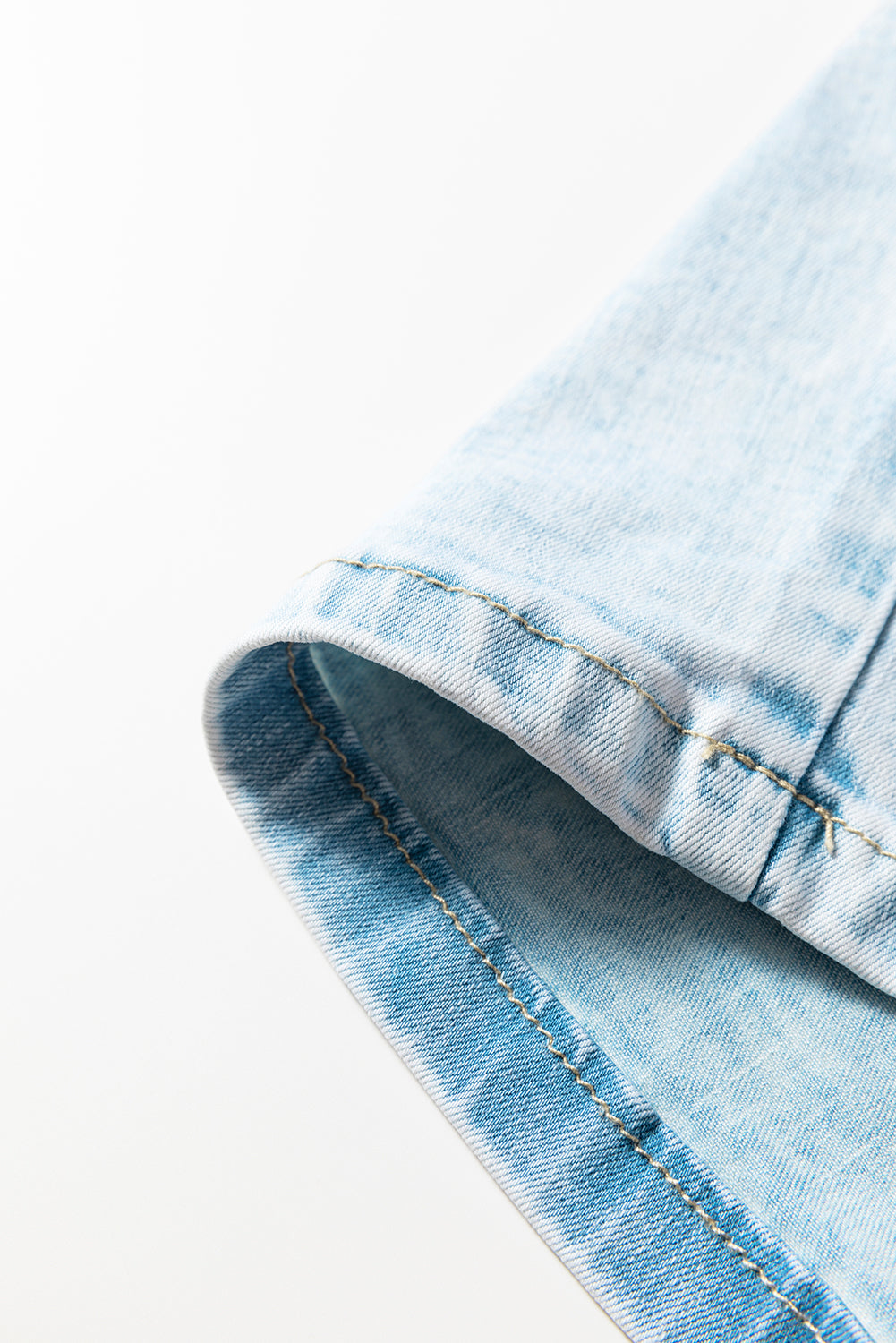 Exposed Stitch Detail Drawstring Barrel Jeans - eAura