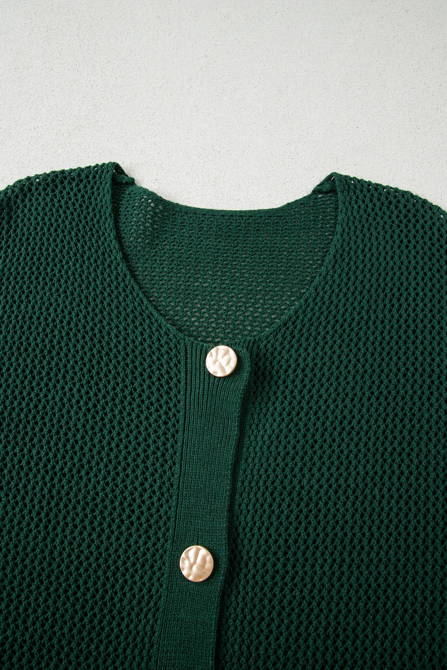 Plus Size Golden Accent Buttons Short Sweater Cardigan - Size/Plus Sweaters & Cardigans