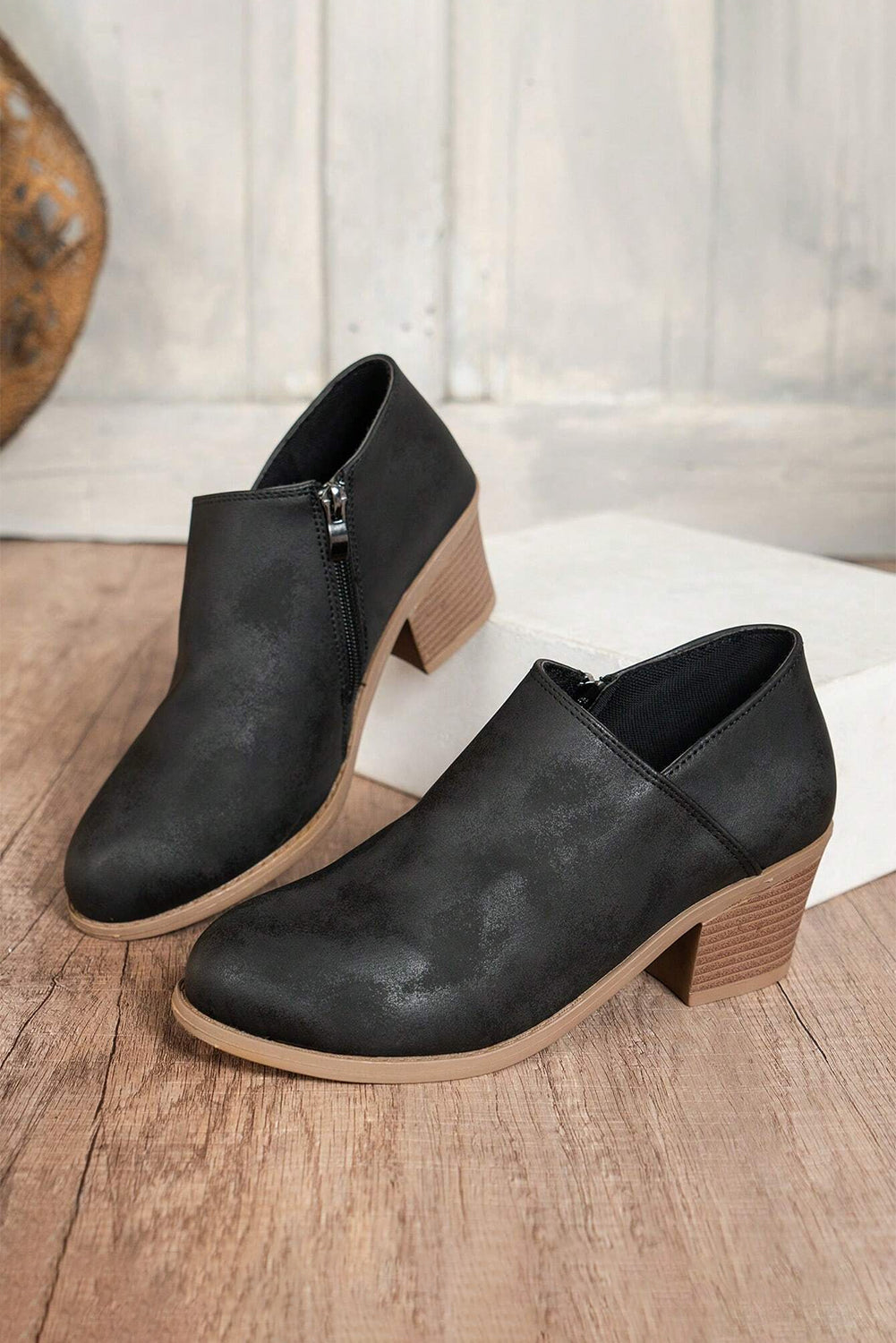 Coffee Suede Casual Ankle Boots - eAura