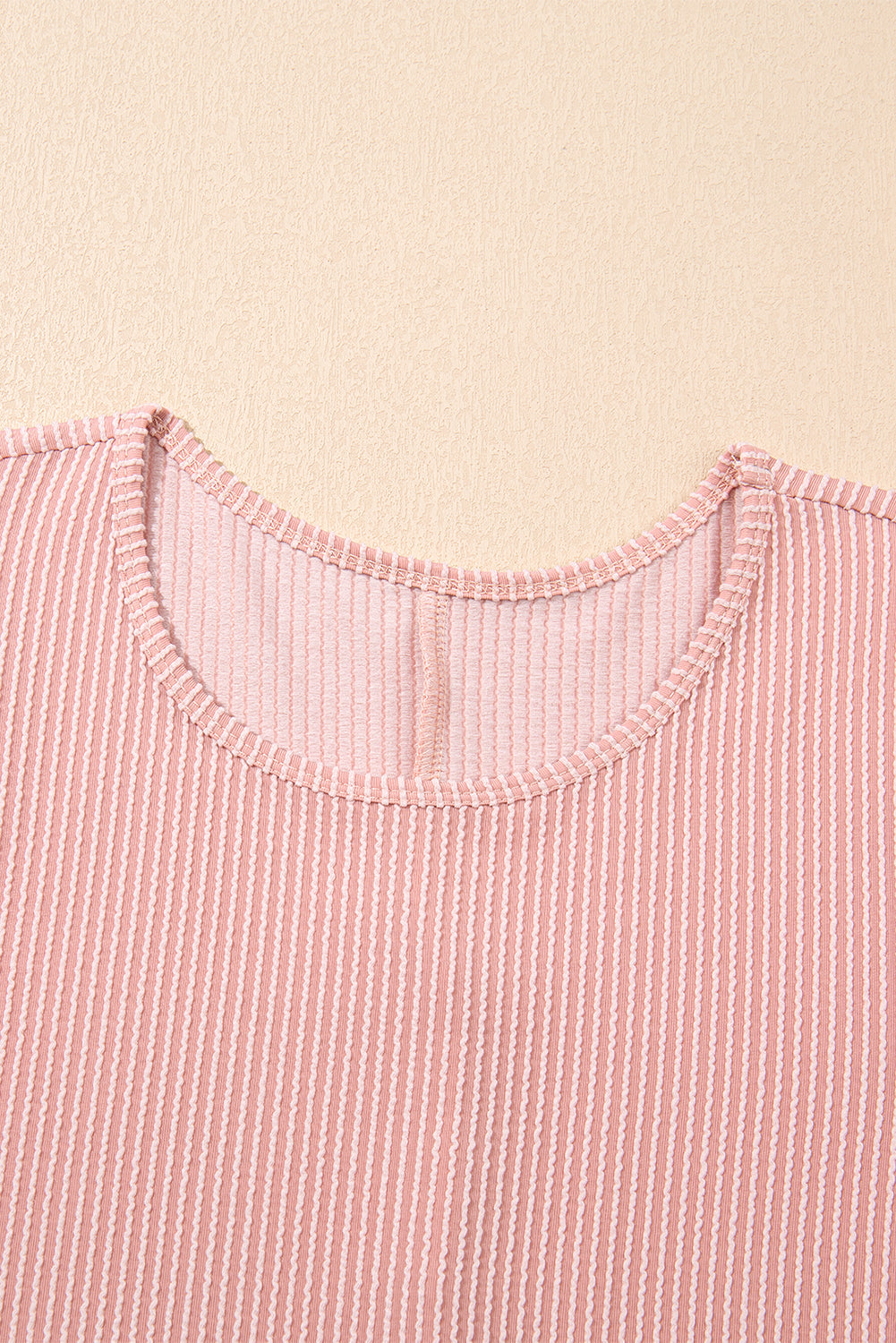 Blossom Corded Knit Crew Neck Puff Sleeve Shift Mini Dress BB Fashion Outlet