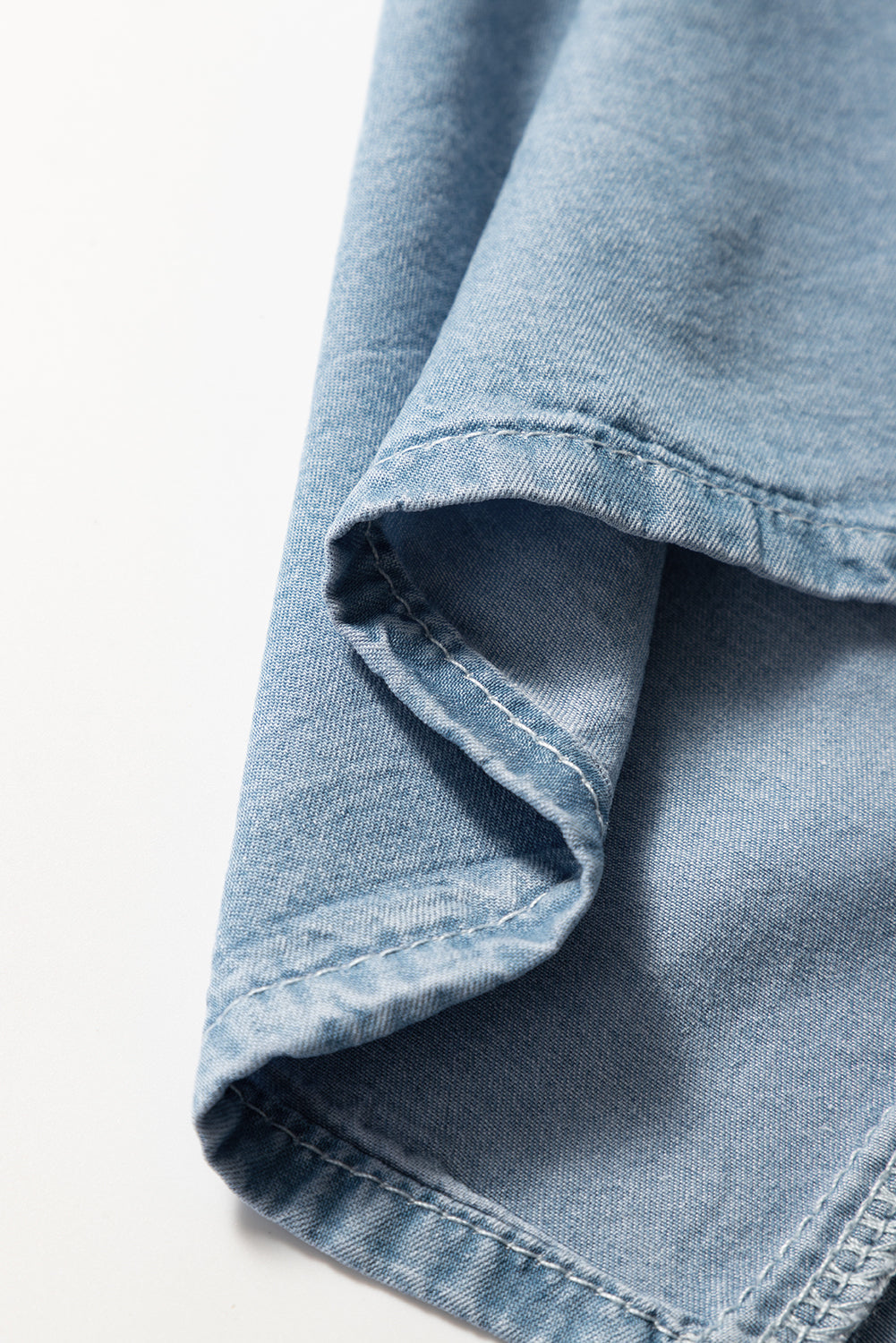 Beau Blue Buttoned Front High Waist Side Pockets Denim Maxi Skirt - eAura